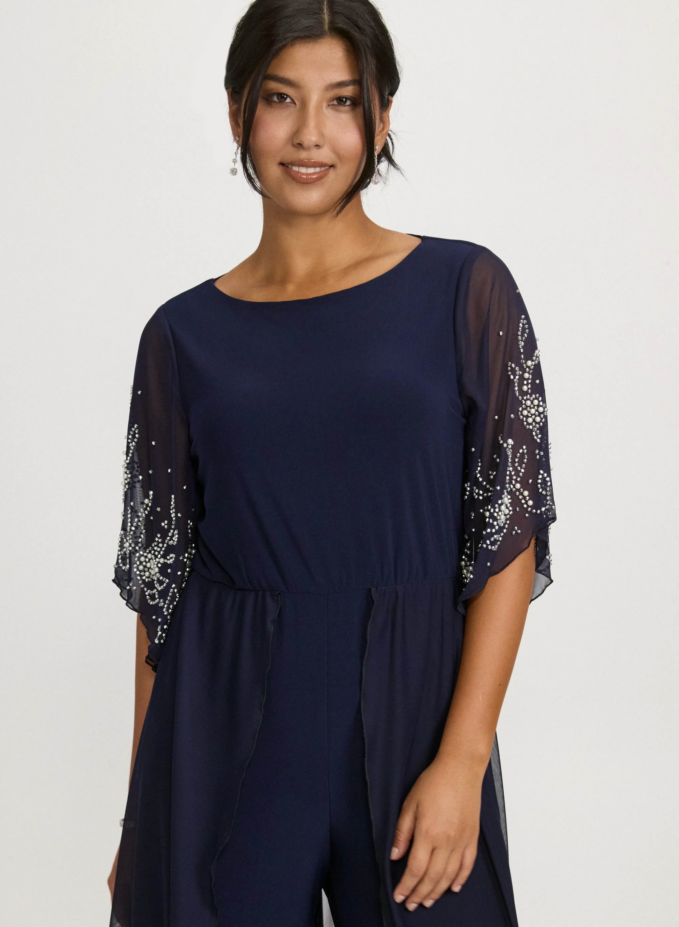 Beaded Chiffon Jumpsuit sold by Laura product image thumbnail 4