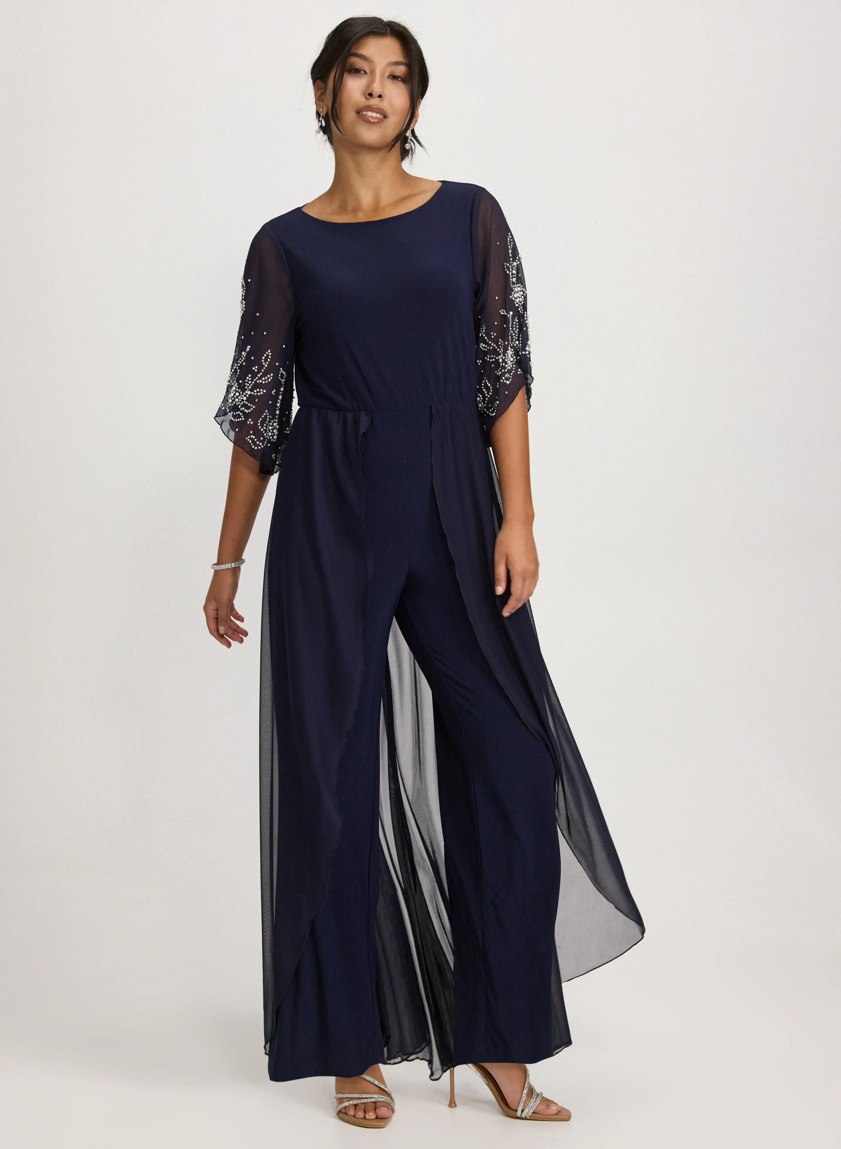 Beaded Chiffon Jumpsuit sold by Laura