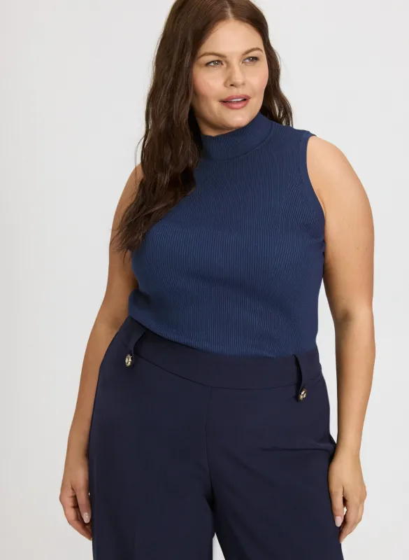 Sleeveless Mock Neck Knit sold by Laura
