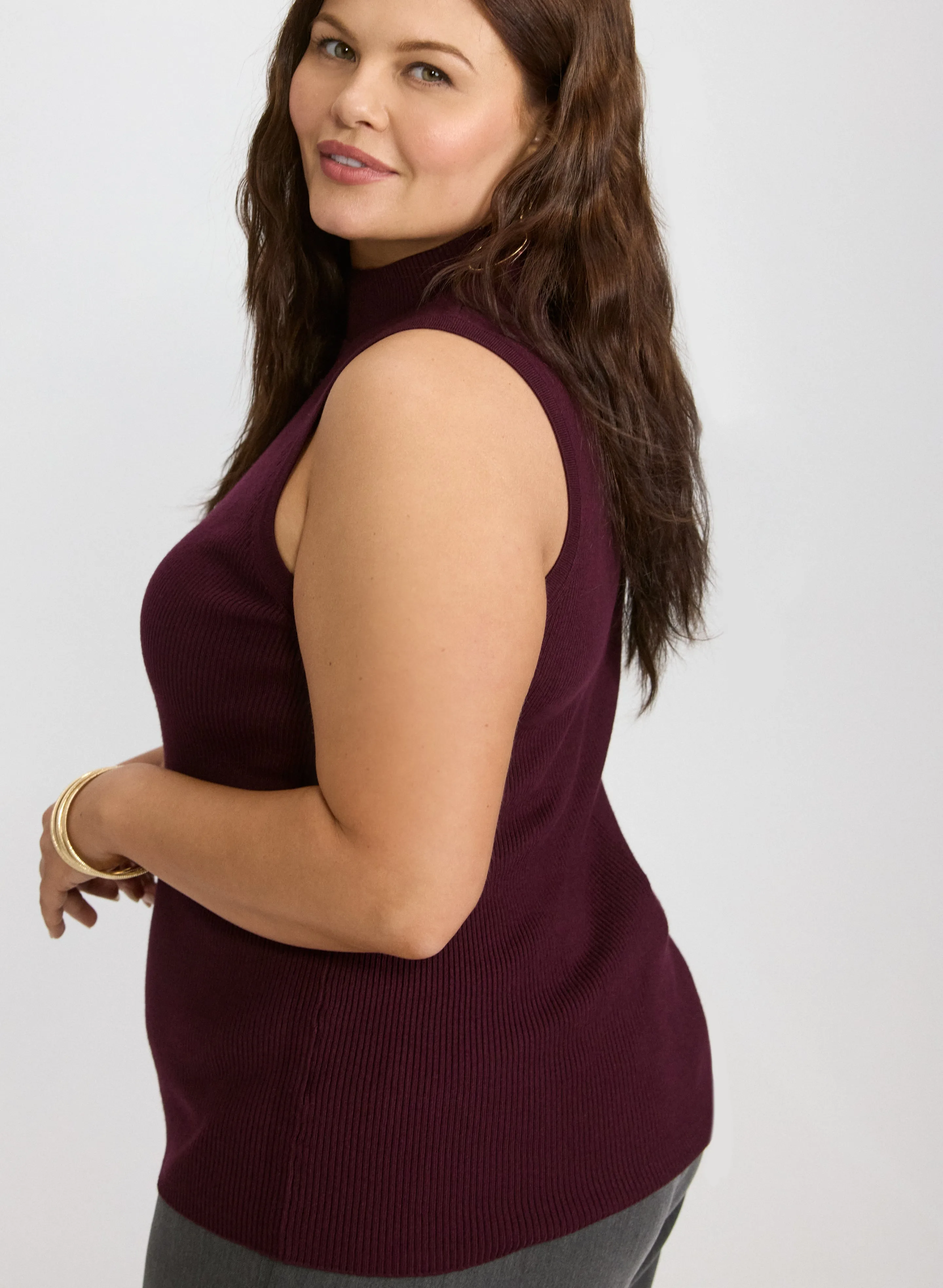 Sleeveless Mock Neck Knit sold by Laura product image thumbnail 4