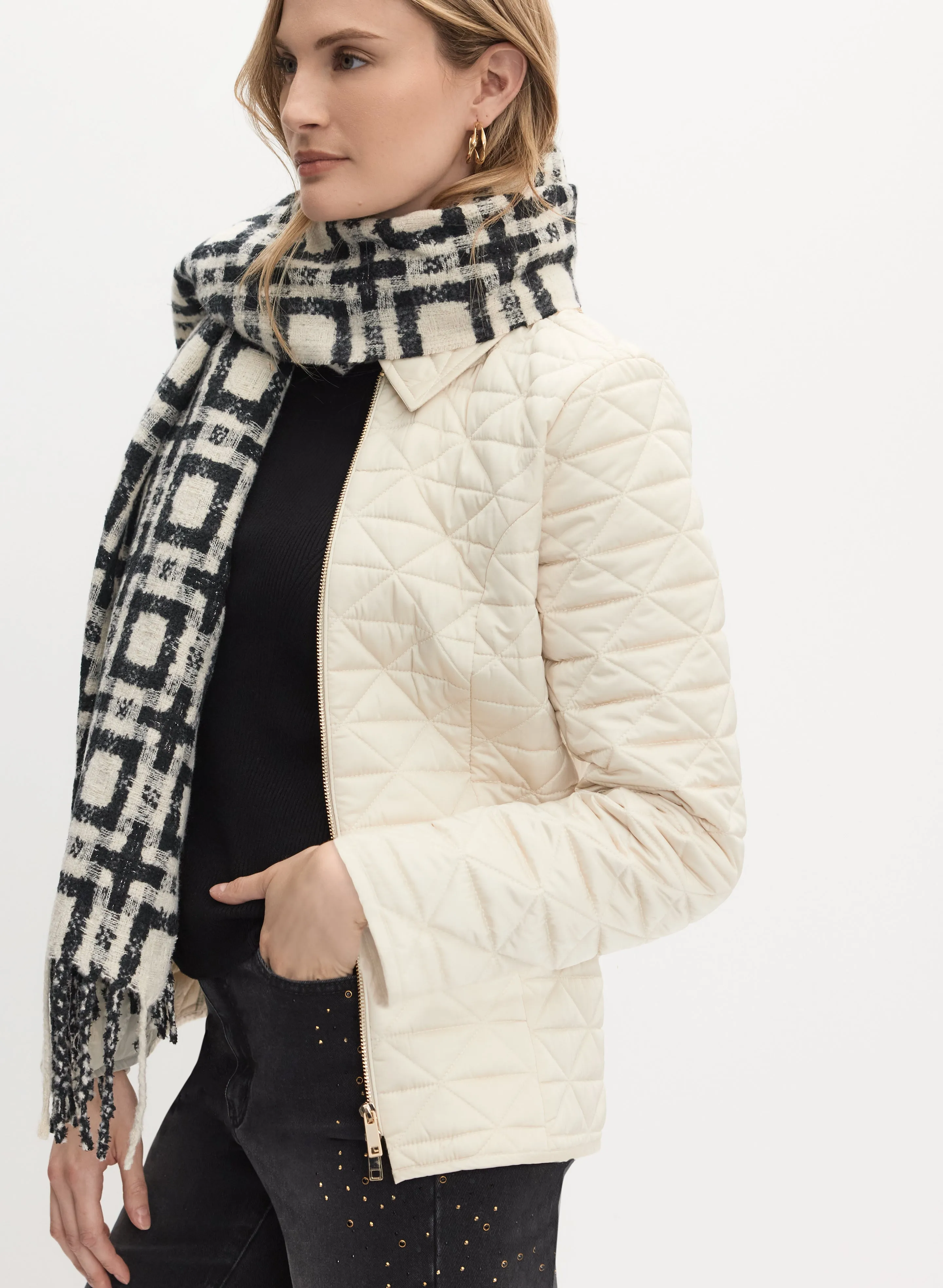 Belted Diamond Quilt Coat sold by Laura product image thumbnail 4