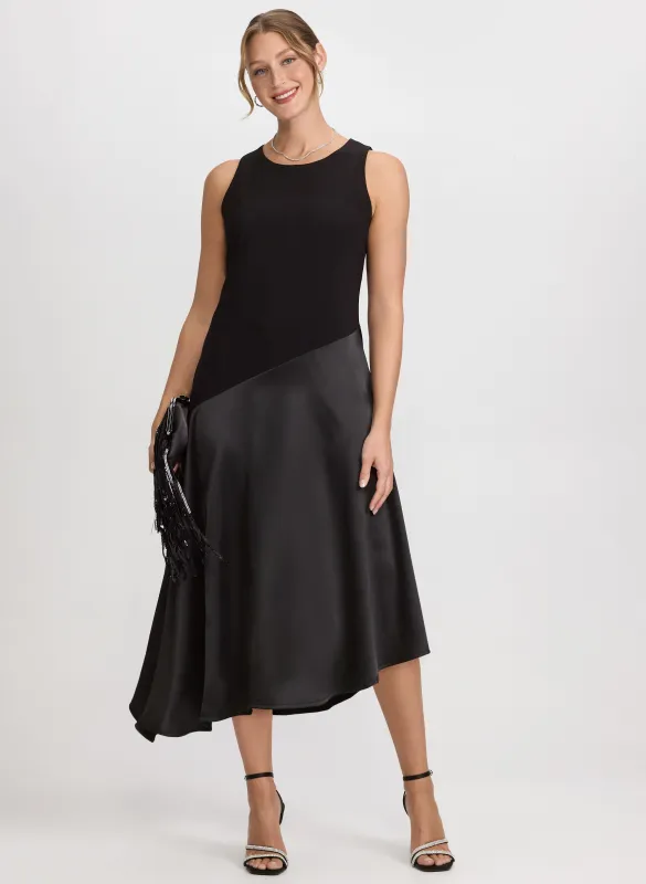 Satin Detail A-Line Dress sold by Laura