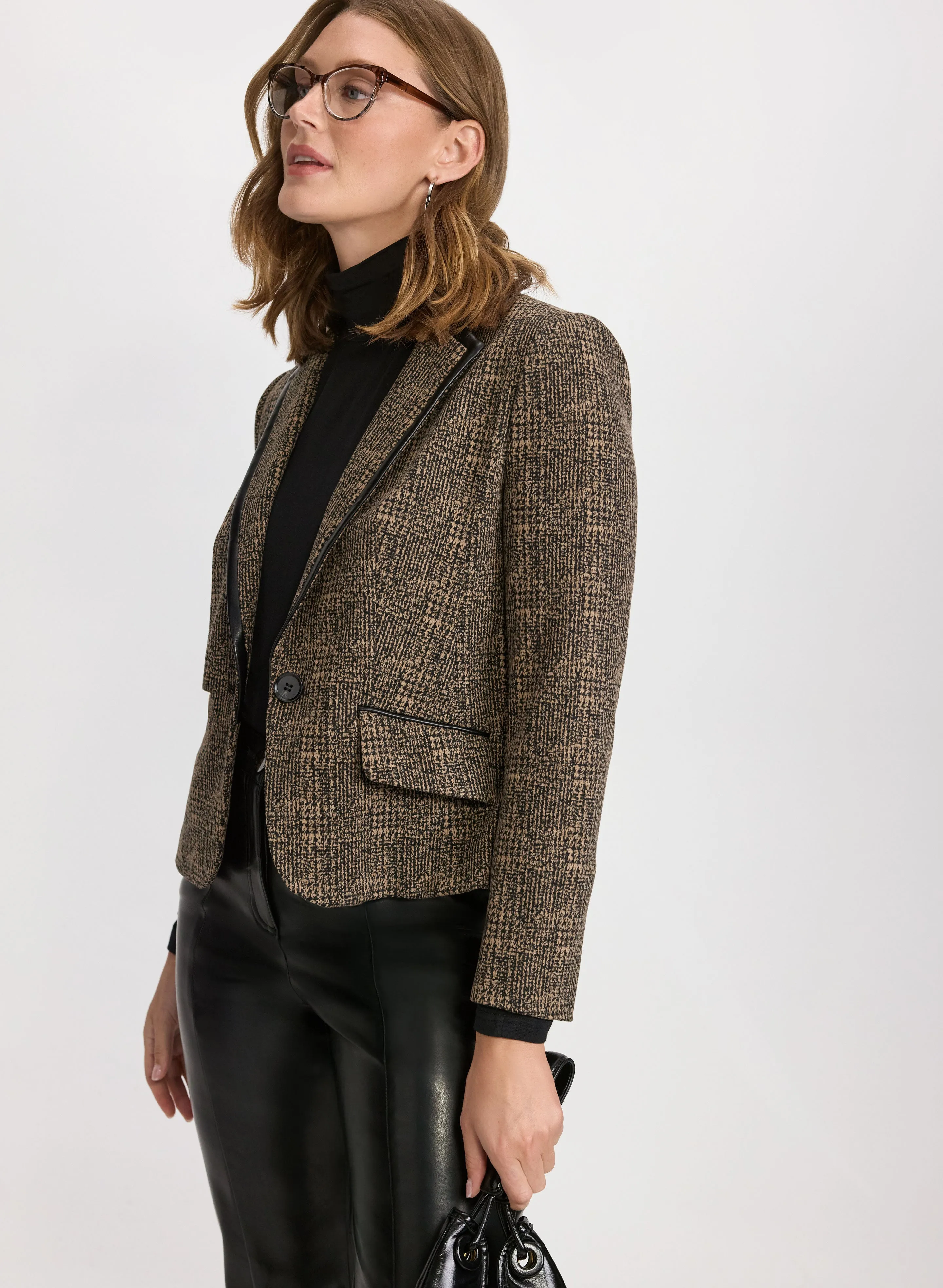 Knit Glen Check Blazer sold by Laura product image thumbnail 5