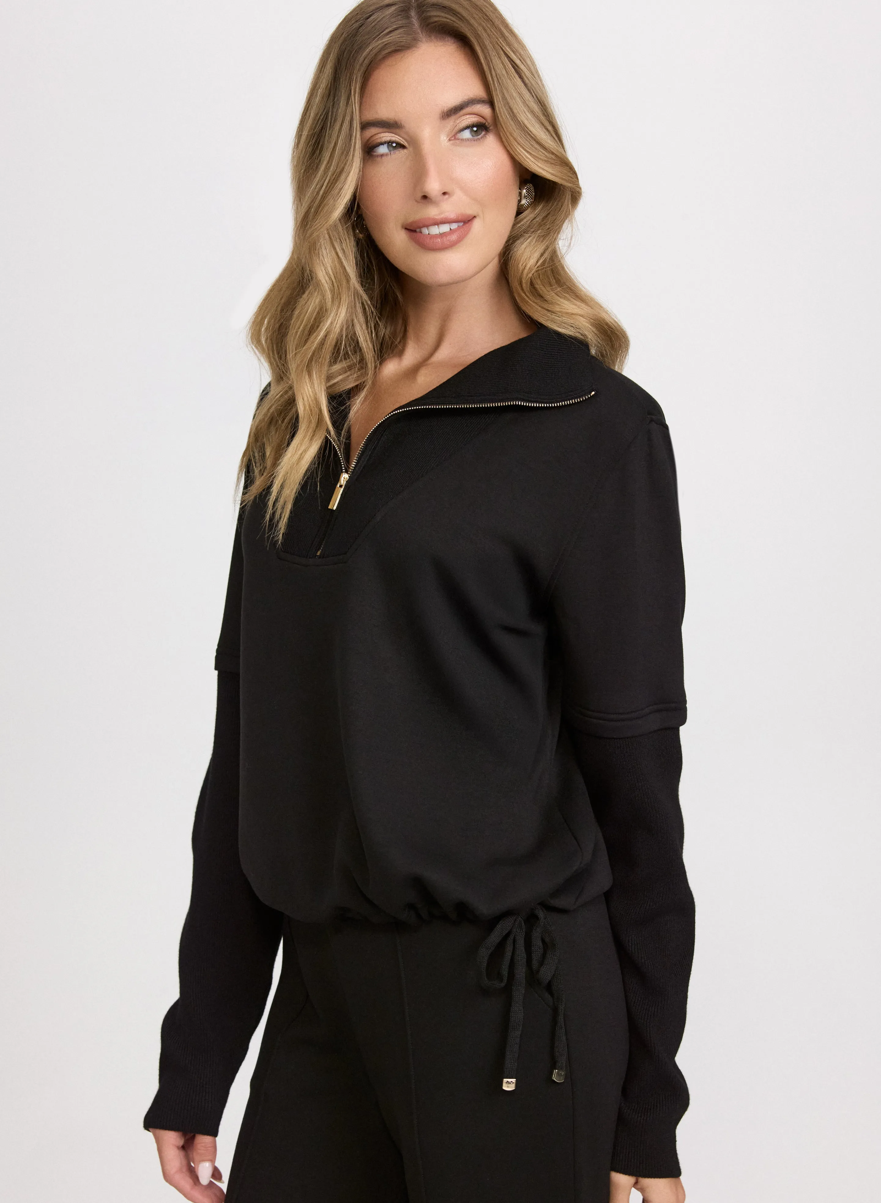 Zip-Up Funnel Neck Top sold by Laura product image thumbnail 2