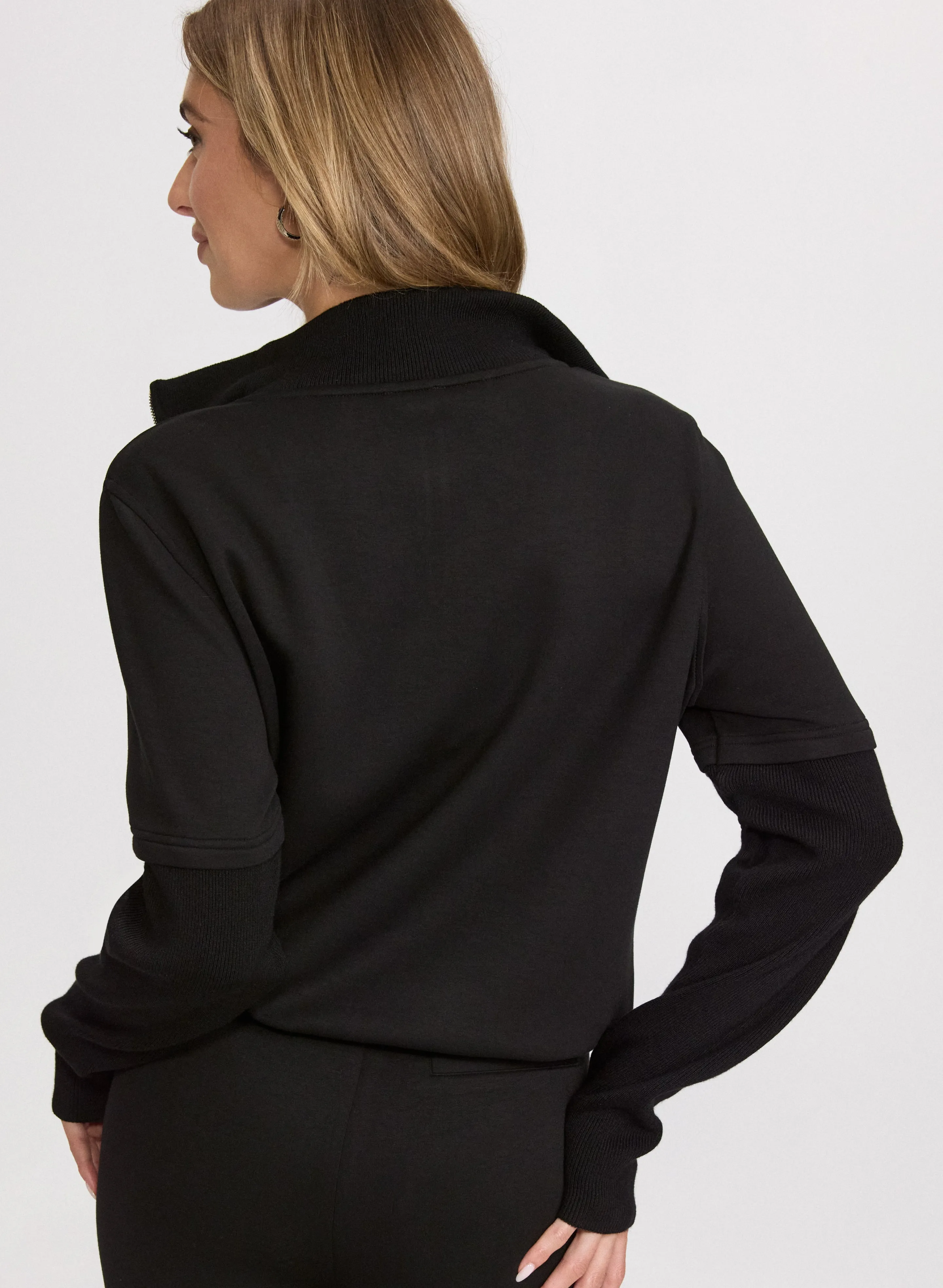 Zip-Up Funnel Neck Top sold by Laura product image thumbnail 3