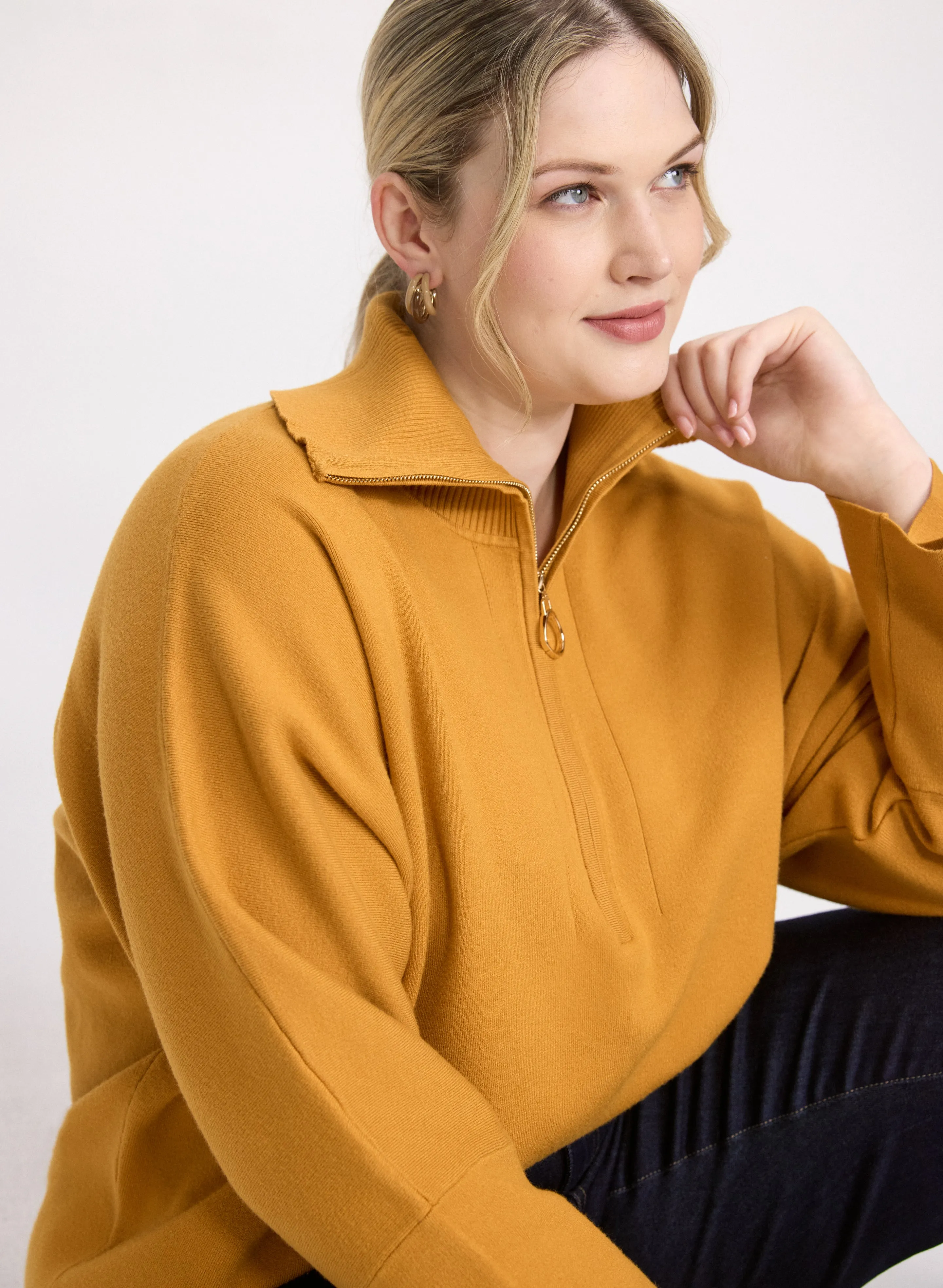 Joseph Ribkoff - Zip-Up Pullover Sweater sold by Laura product image thumbnail 5