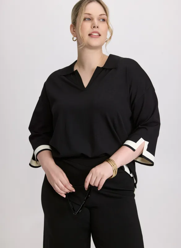 Joseph Ribkoff - Contrast Trim Sweater sold by Laura