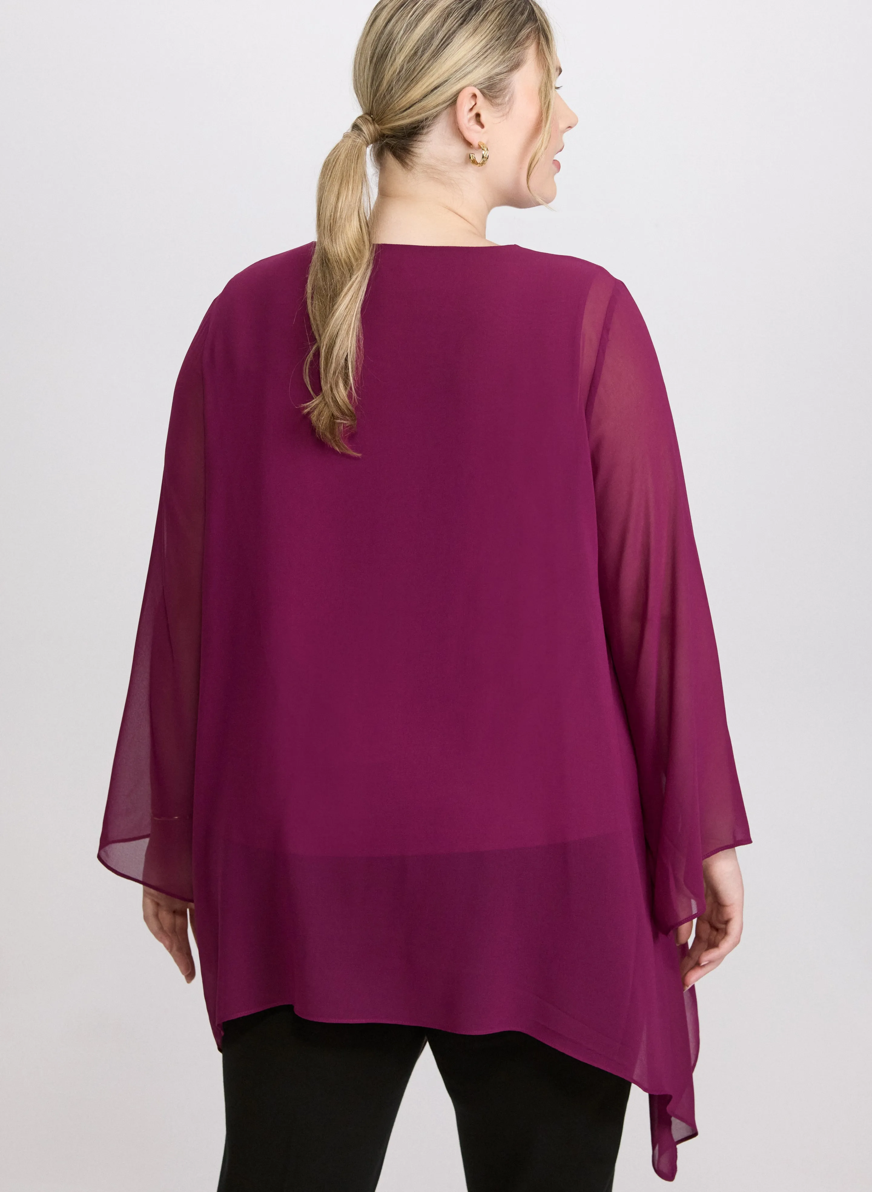 Chiffon Poncho Blouse sold by Laura product image thumbnail 3
