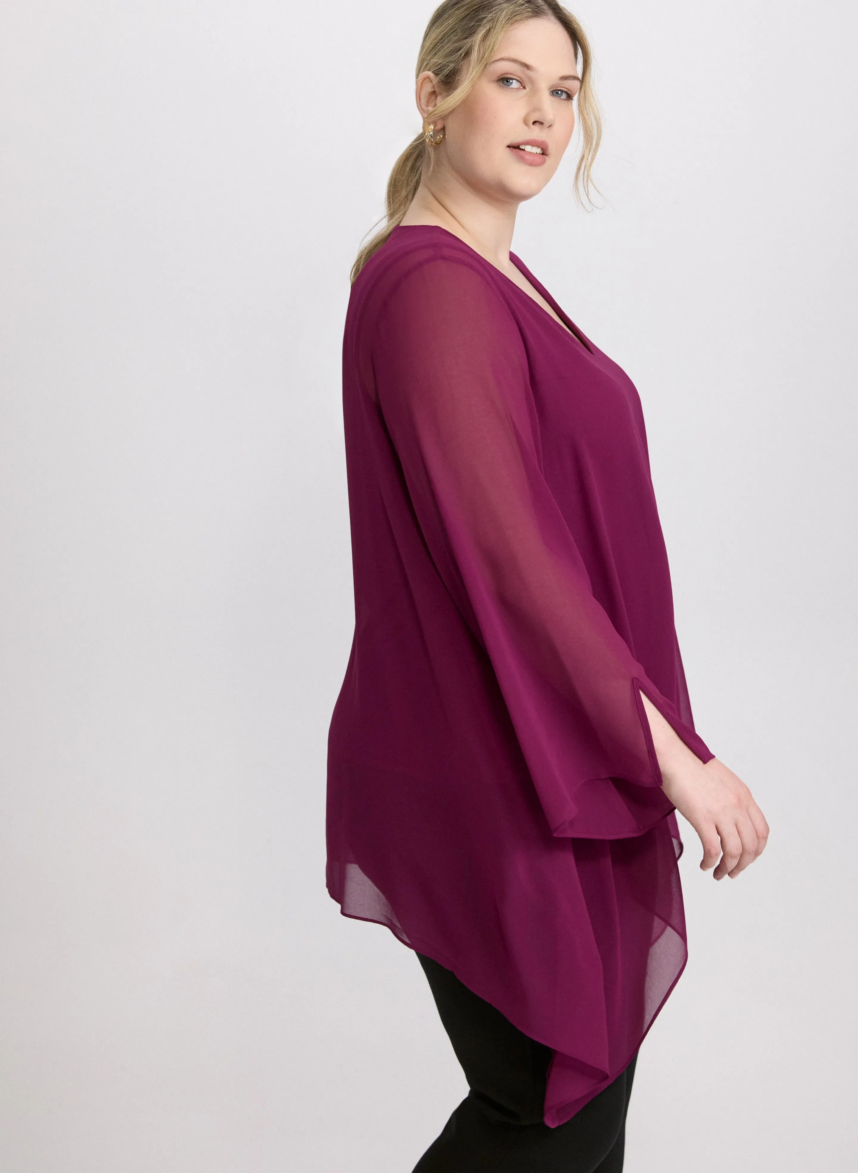 Chiffon Poncho Blouse sold by Laura product image thumbnail 2