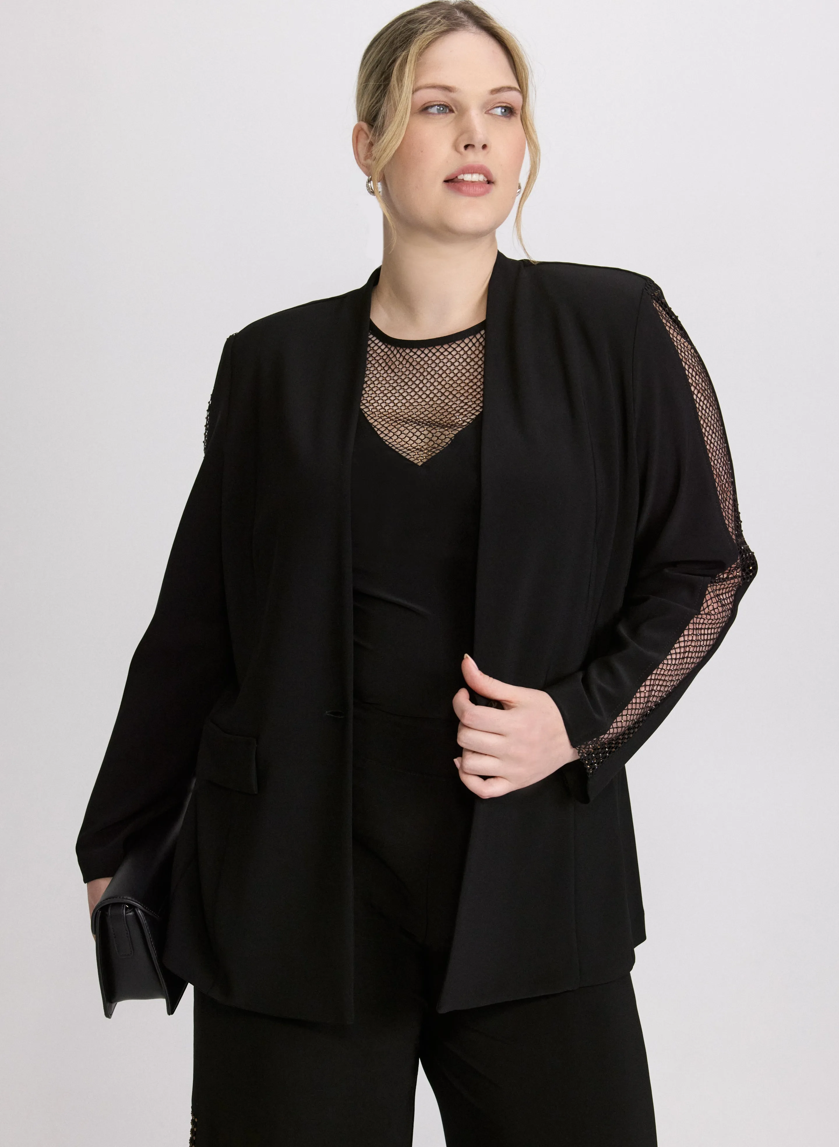 Joseph Ribkoff - Mesh Trim Jacket sold by Laura