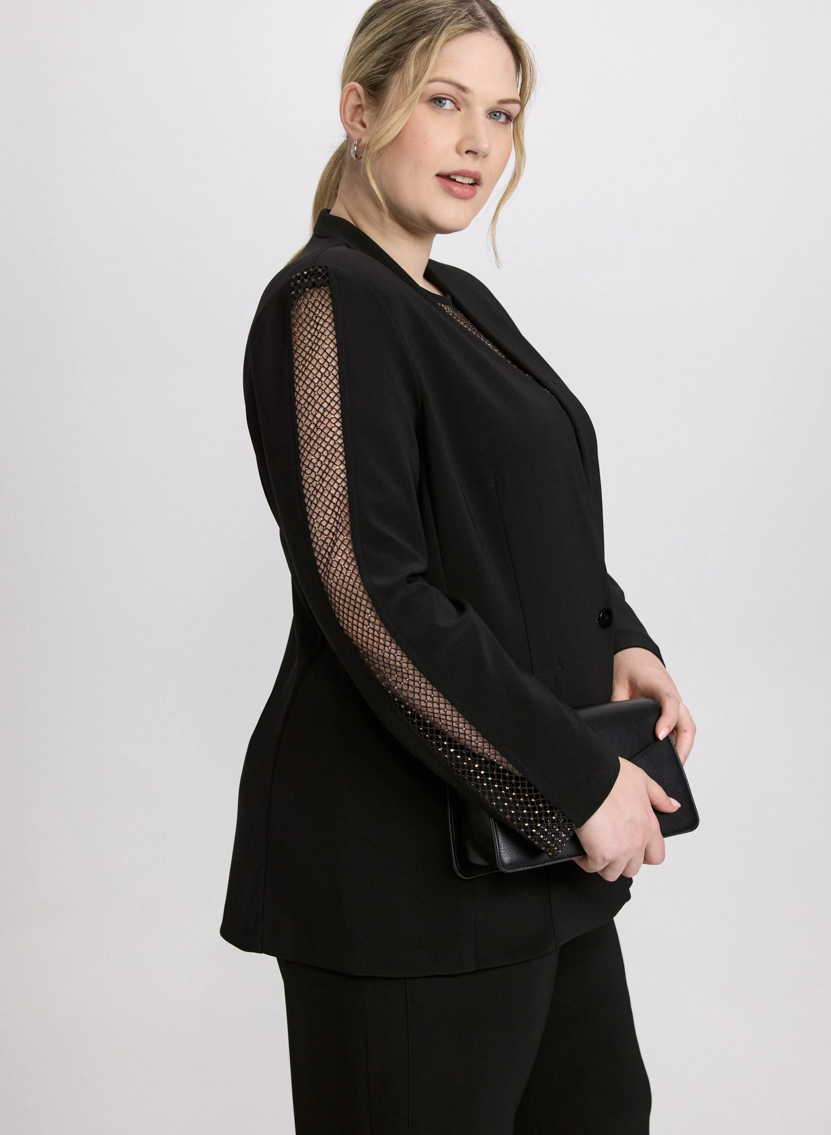 Joseph Ribkoff - Mesh Trim Jacket sold by Laura product image thumbnail 2