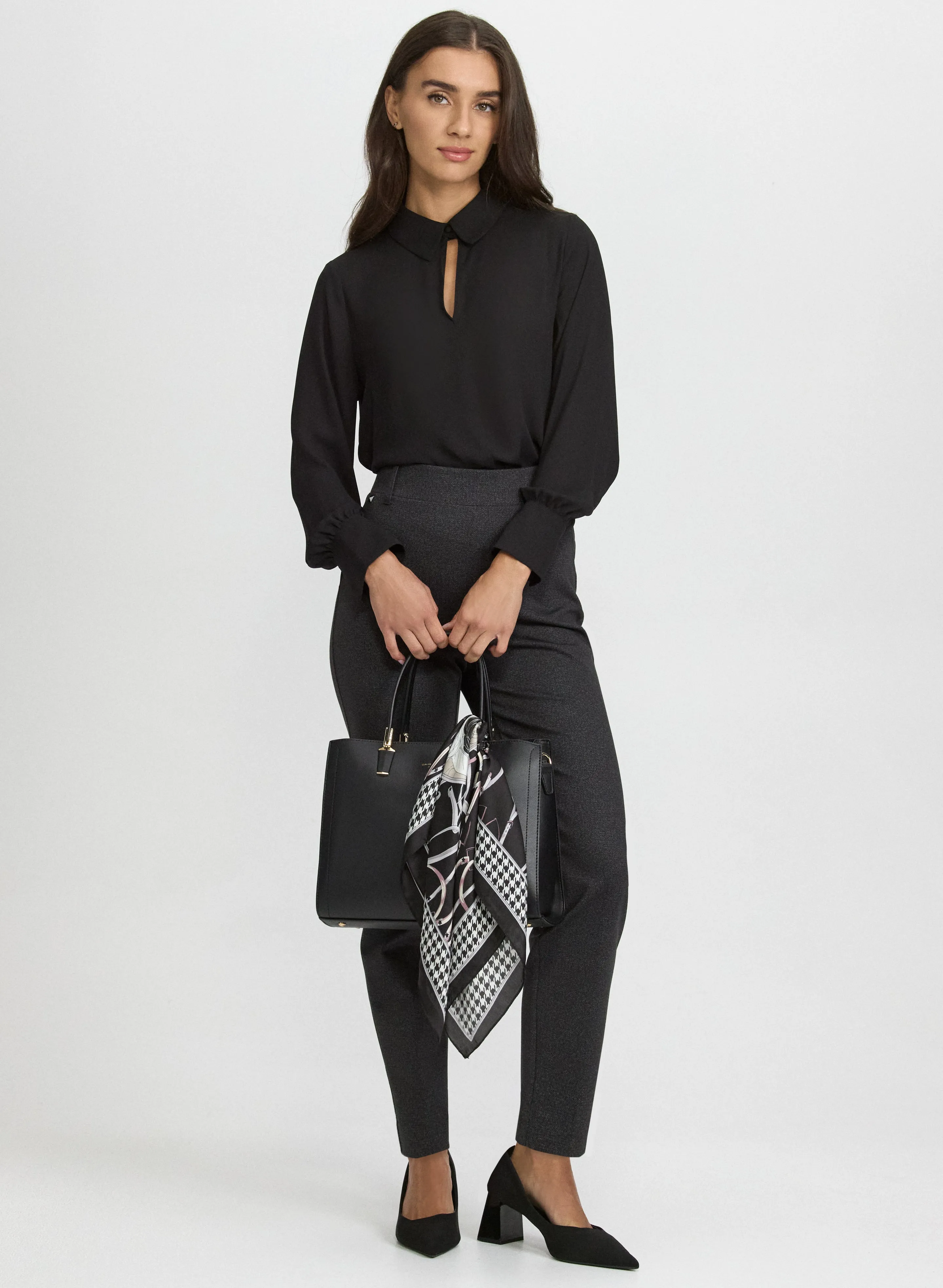 Sofia Herringbone Slim-Leg Pants sold by Laura product image thumbnail 4