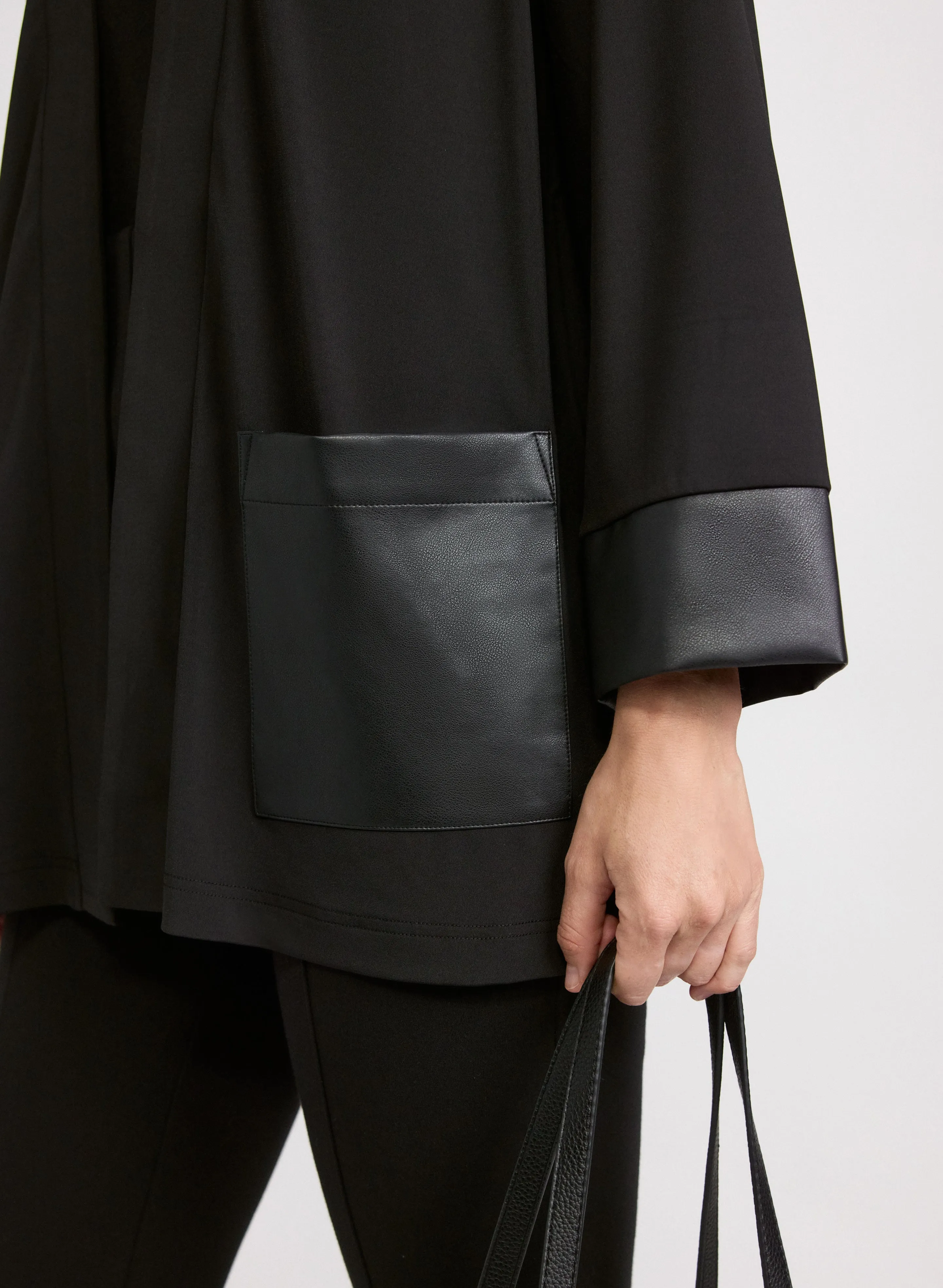 Vegan Leather Trim Top sold by Laura product image thumbnail 4