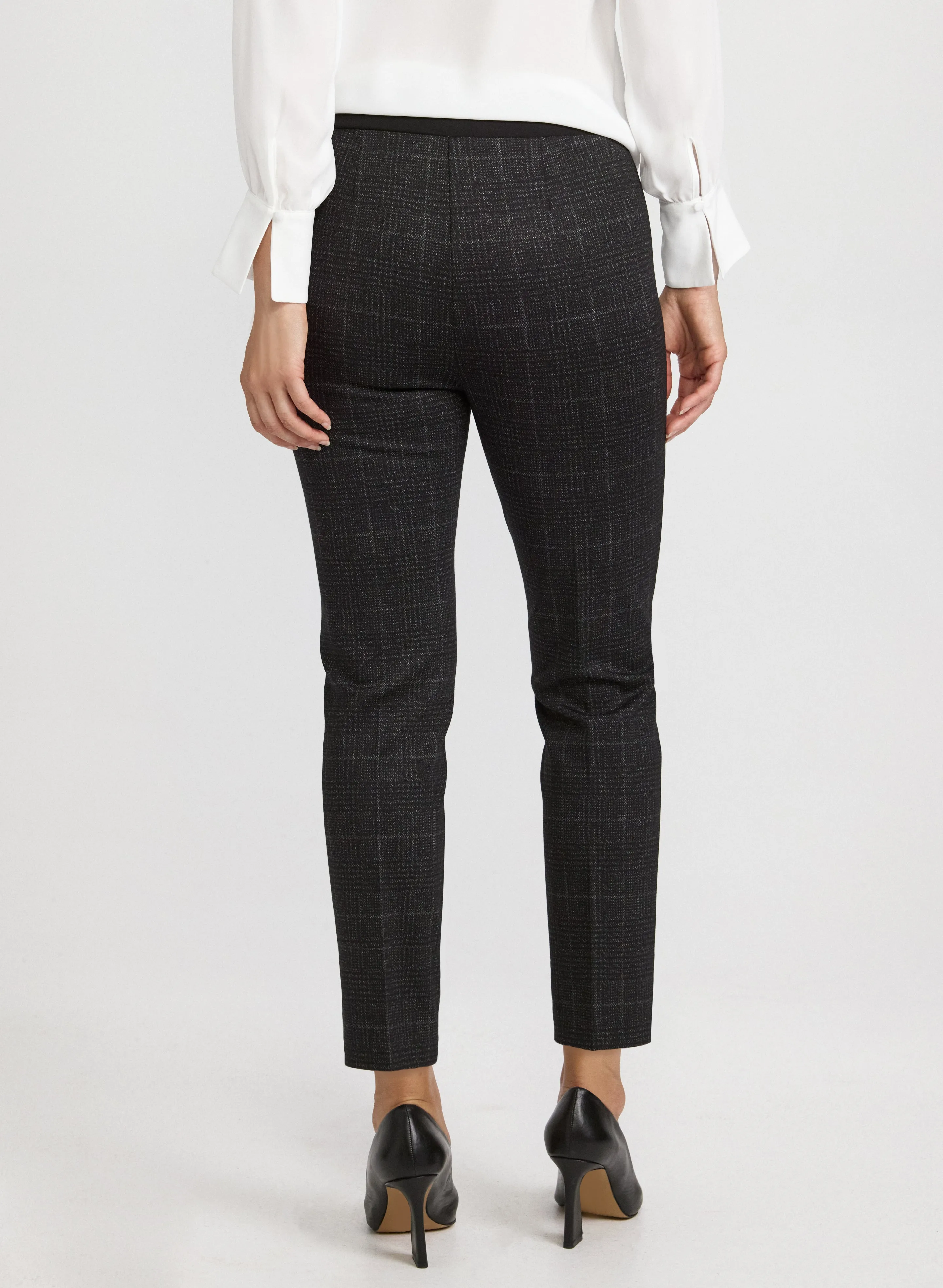 Sofia Check Print Slim-Leg Pants sold by Laura product image thumbnail 3