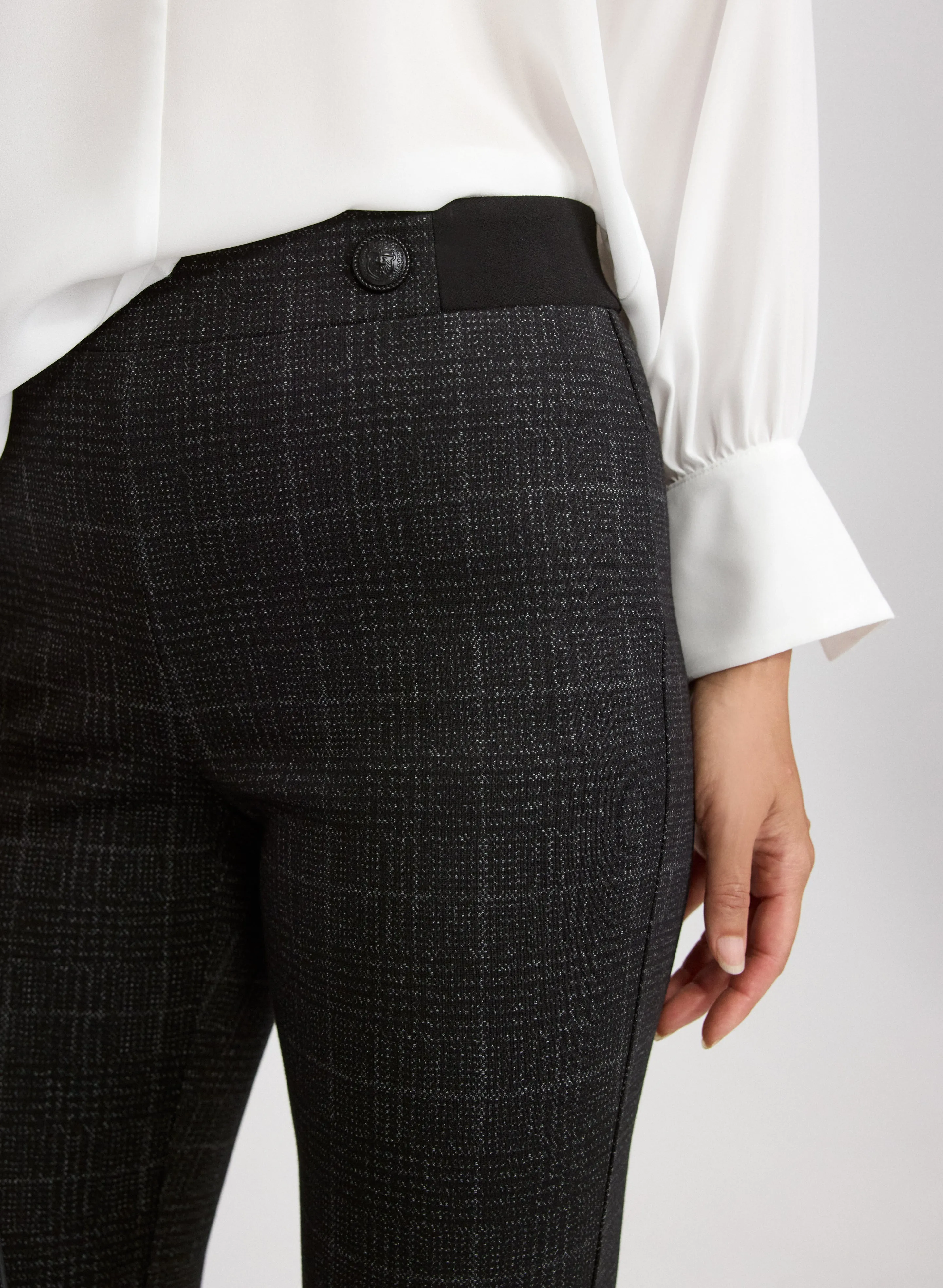 Sofia Check Print Slim-Leg Pants sold by Laura product image thumbnail 5