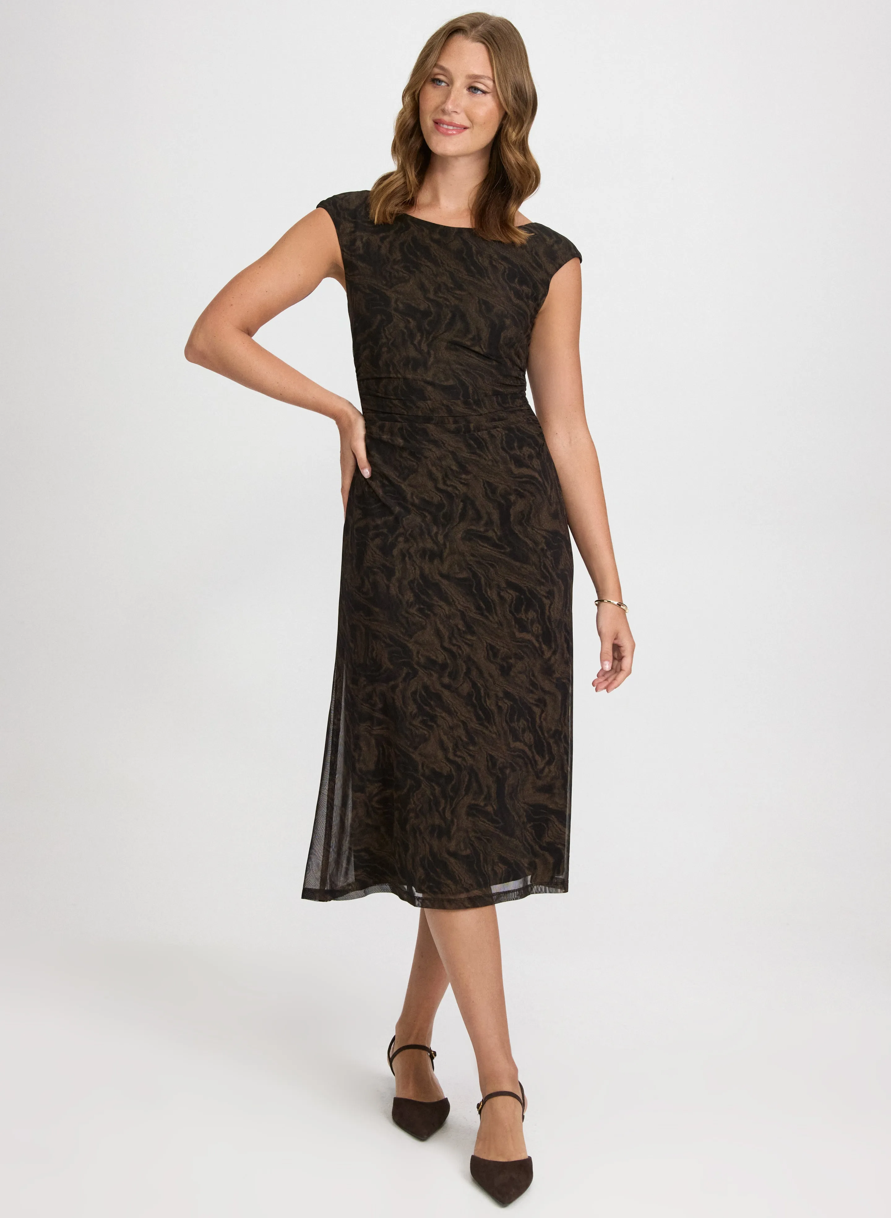 Boat Neck Midi Dress sold by Laura