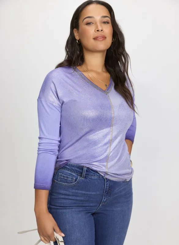 Foil Print Top sold by Laura