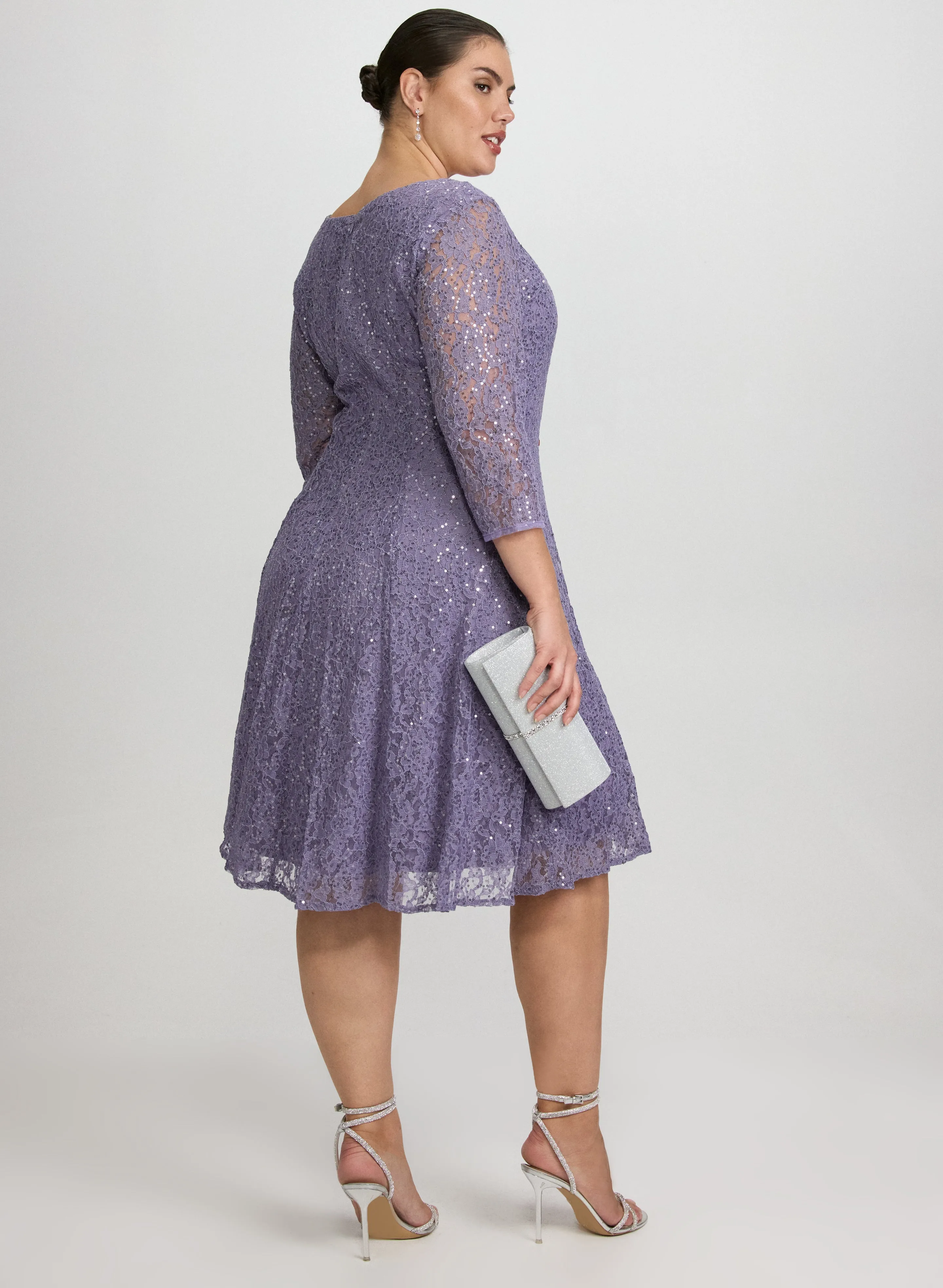 Sequined Lace Dress sold by Laura product image thumbnail 3