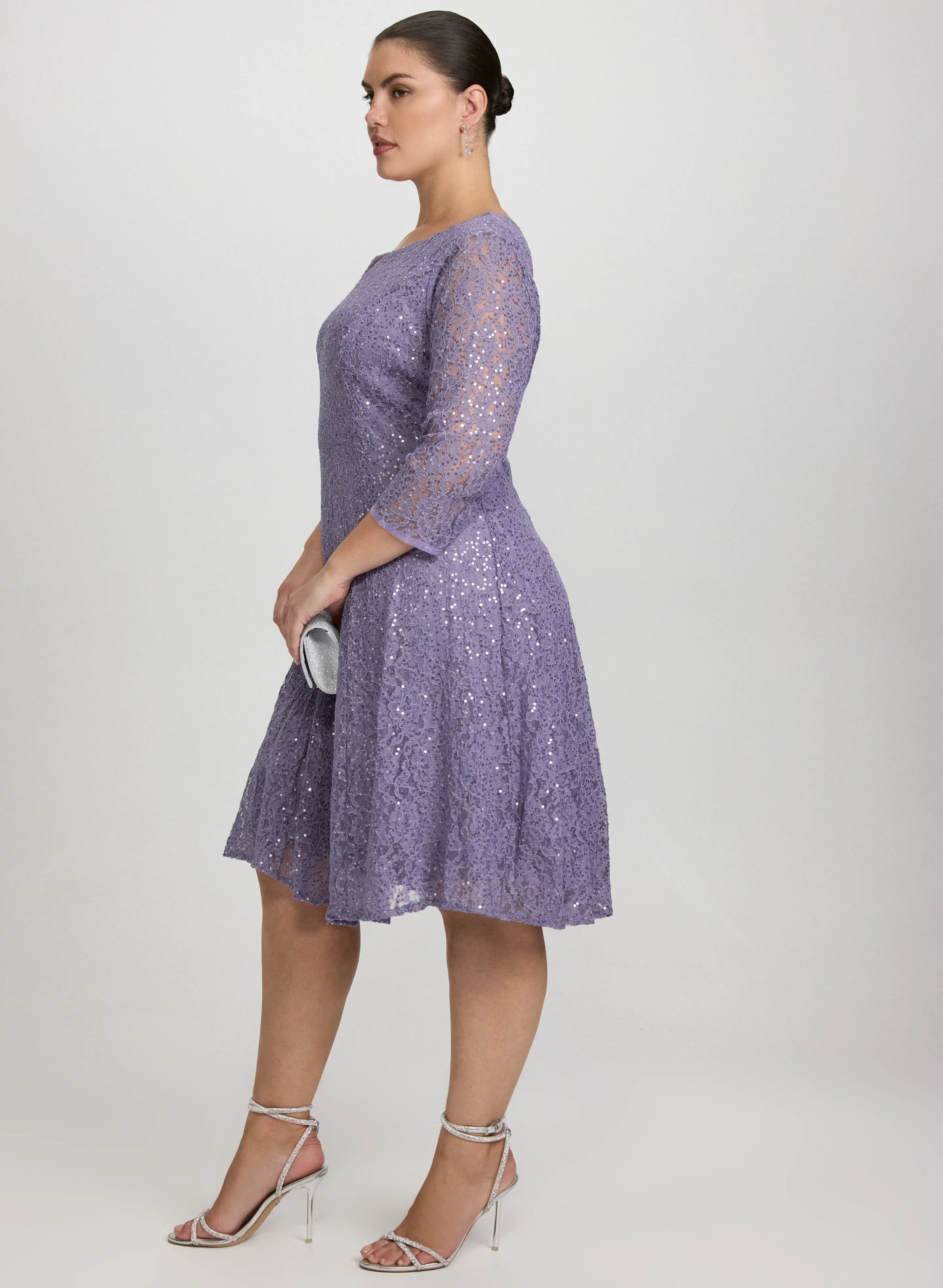 Sequined Lace Dress sold by Laura product image thumbnail 2