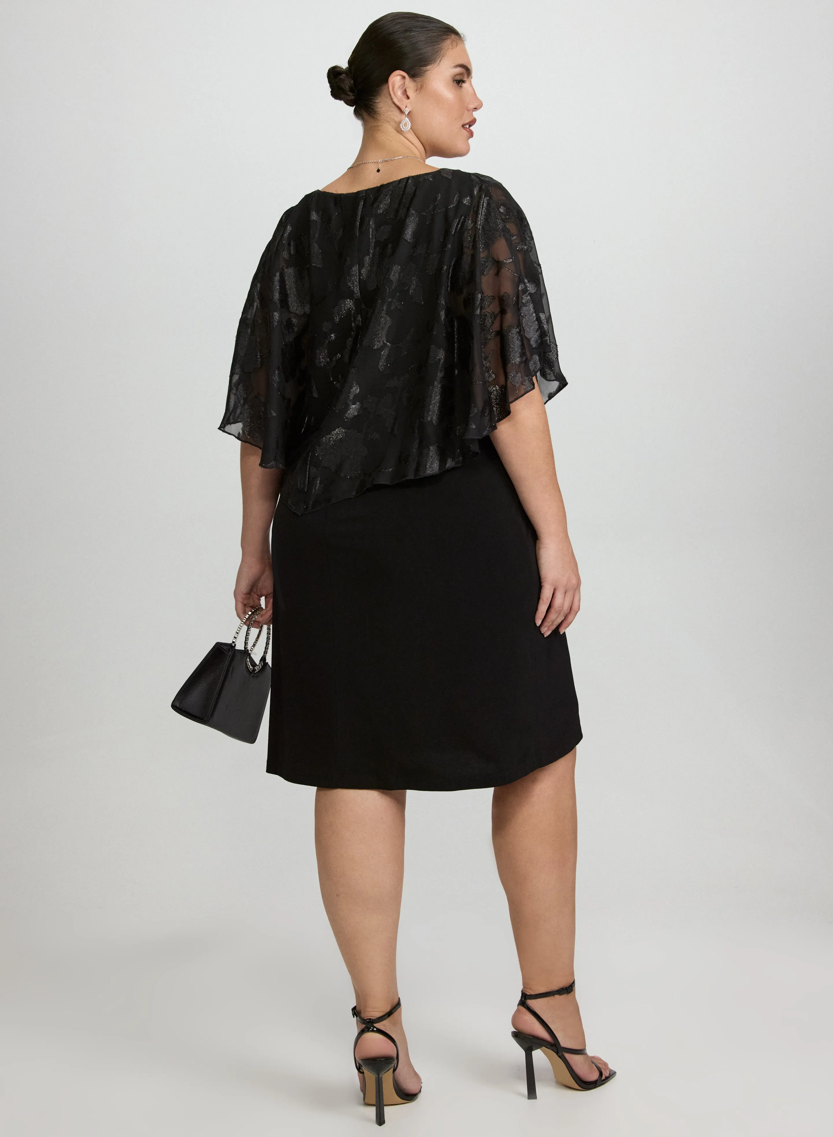 Floral Capelet Overlay Dress sold by Laura product image thumbnail 4