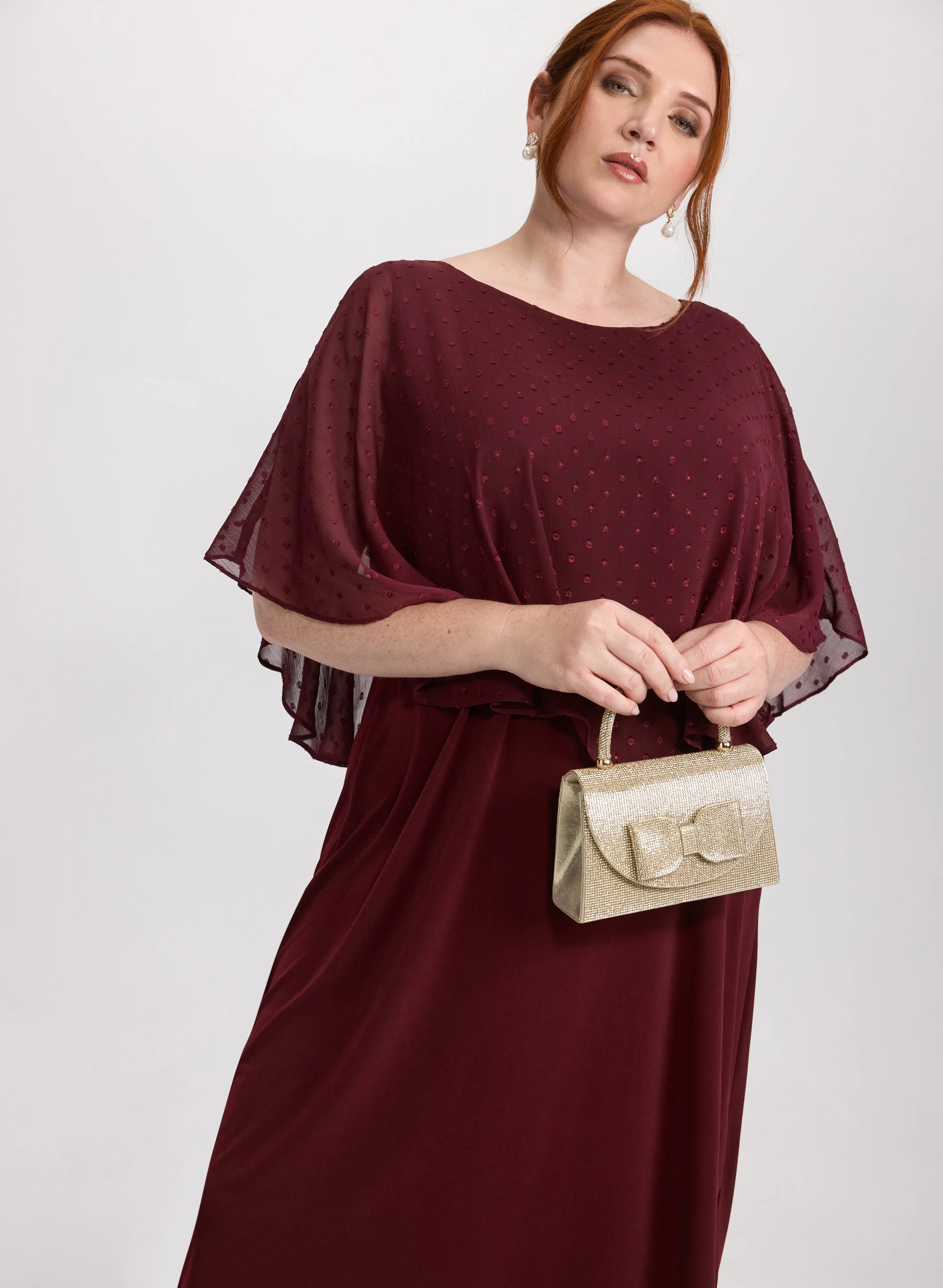 Embroidered Capelet Dress sold by Laura product image thumbnail 5