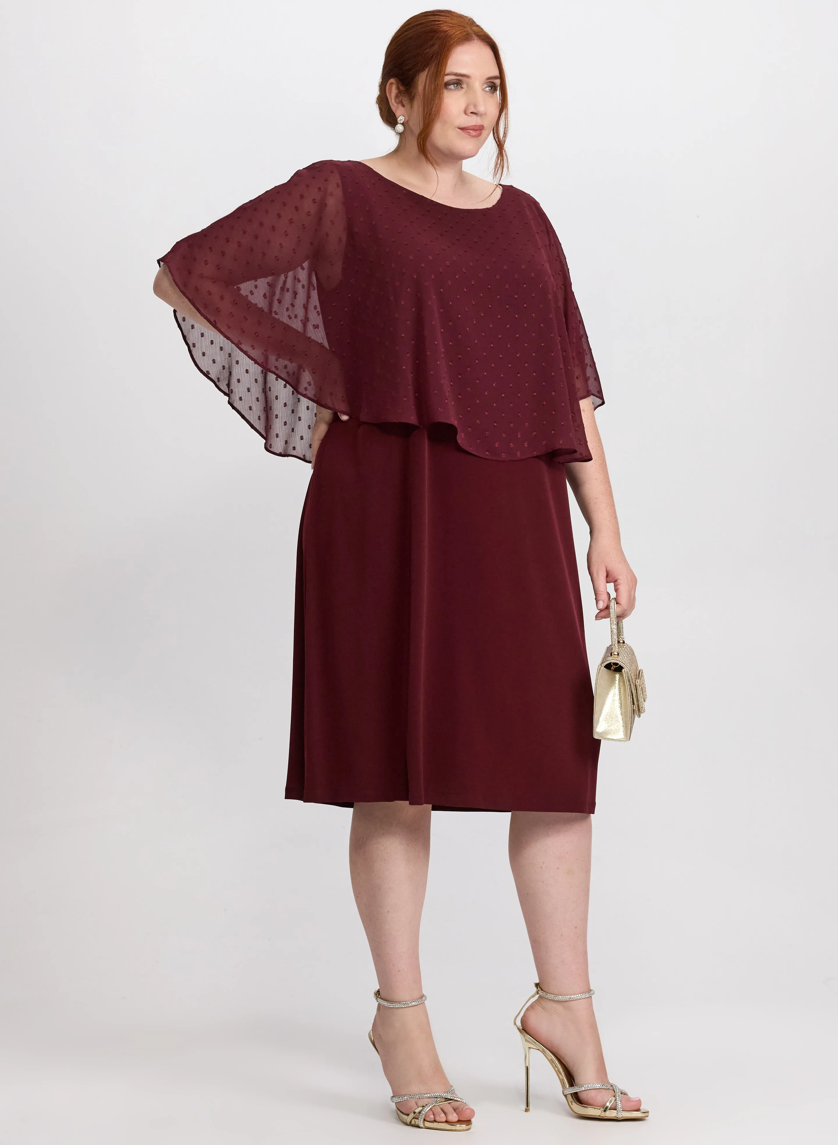 Embroidered Capelet Dress sold by Laura product image thumbnail 2