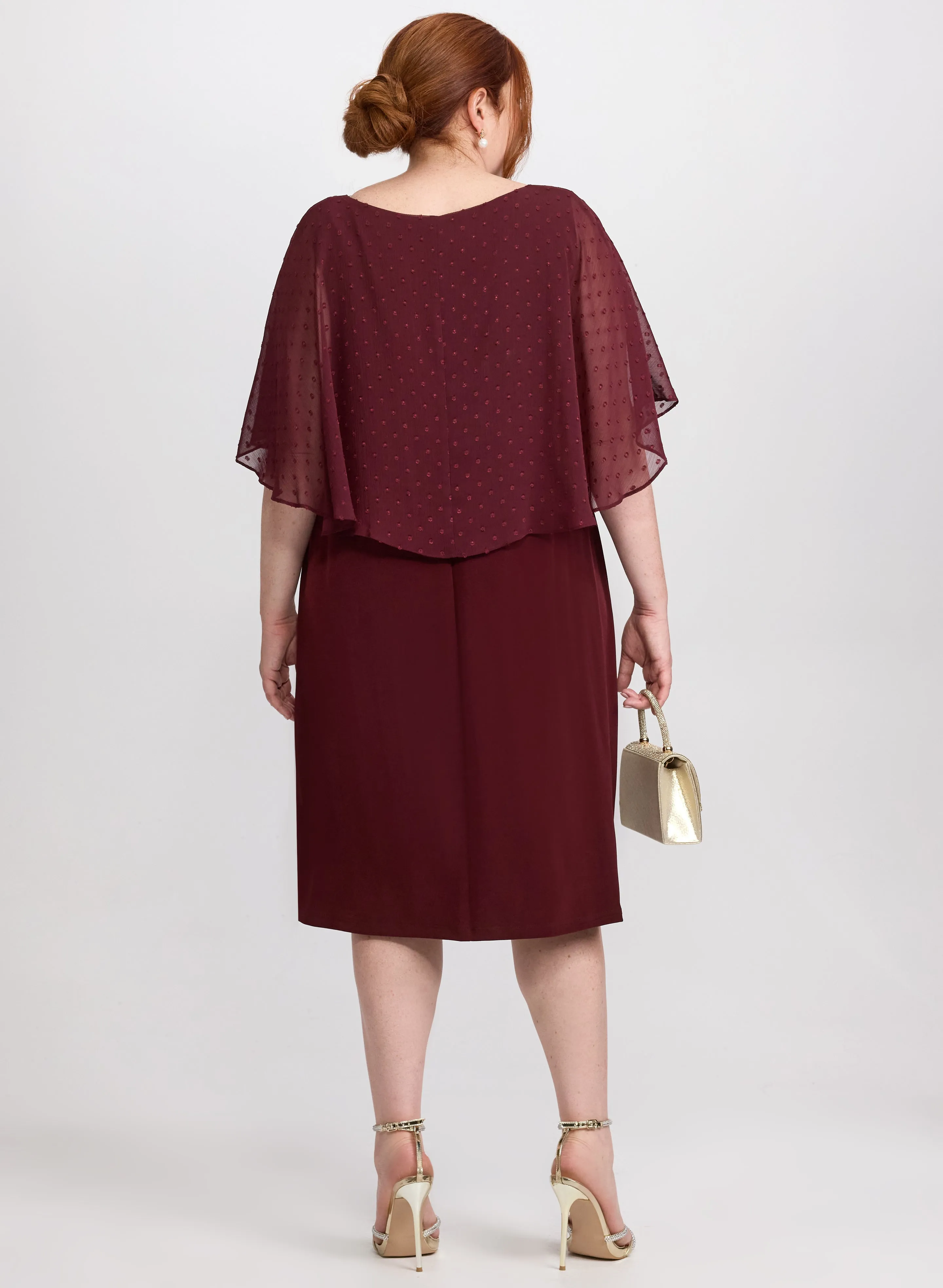 Embroidered Capelet Dress sold by Laura product image thumbnail 4