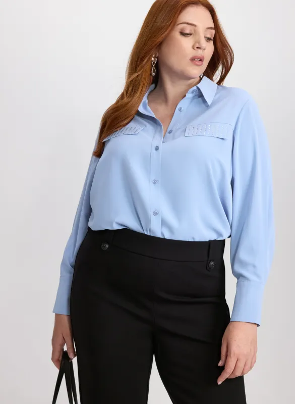 Rhinestone Trim Blouse sold by Laura