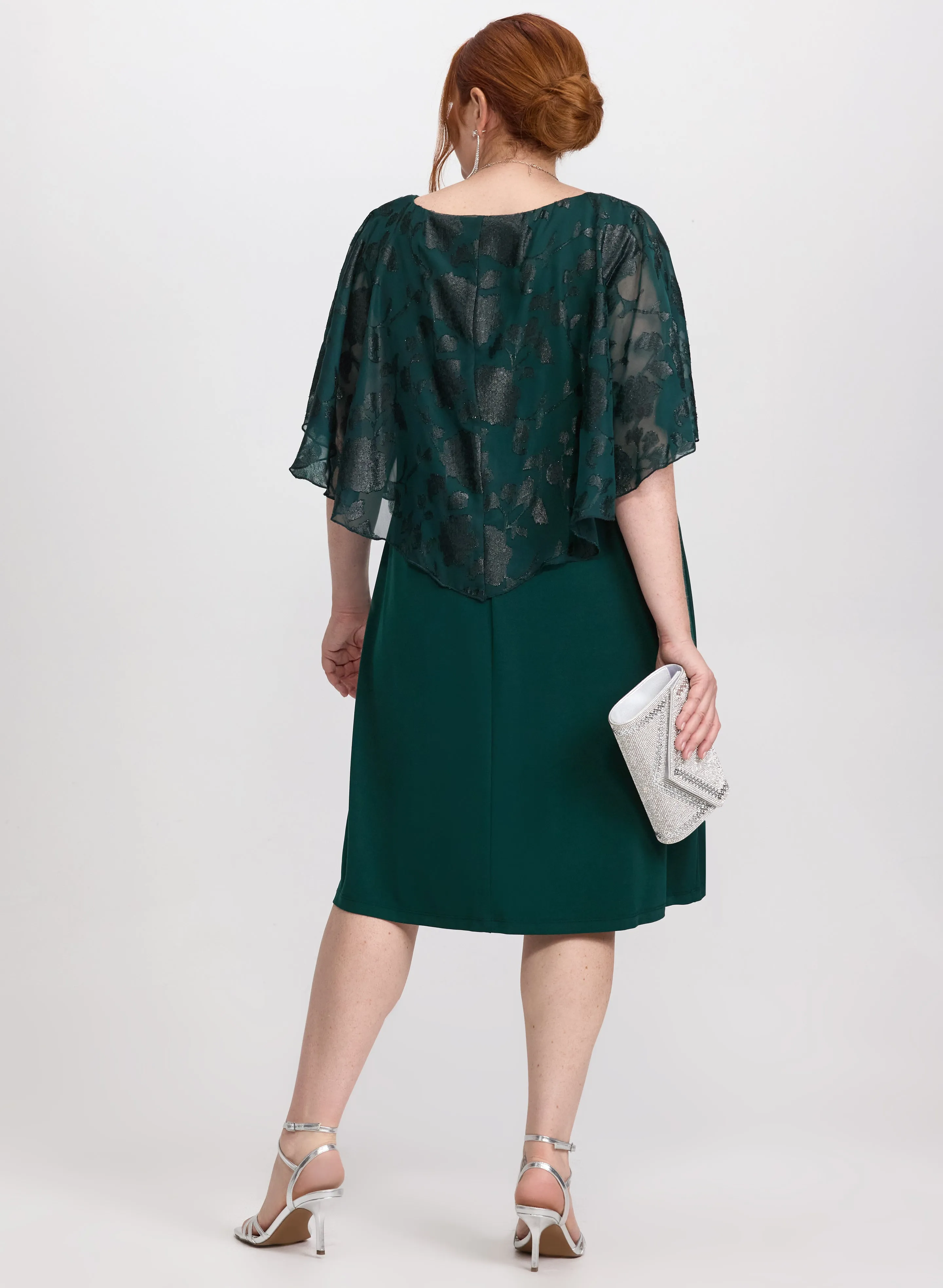 Floral Capelet Overlay Dress sold by Laura product image thumbnail 3