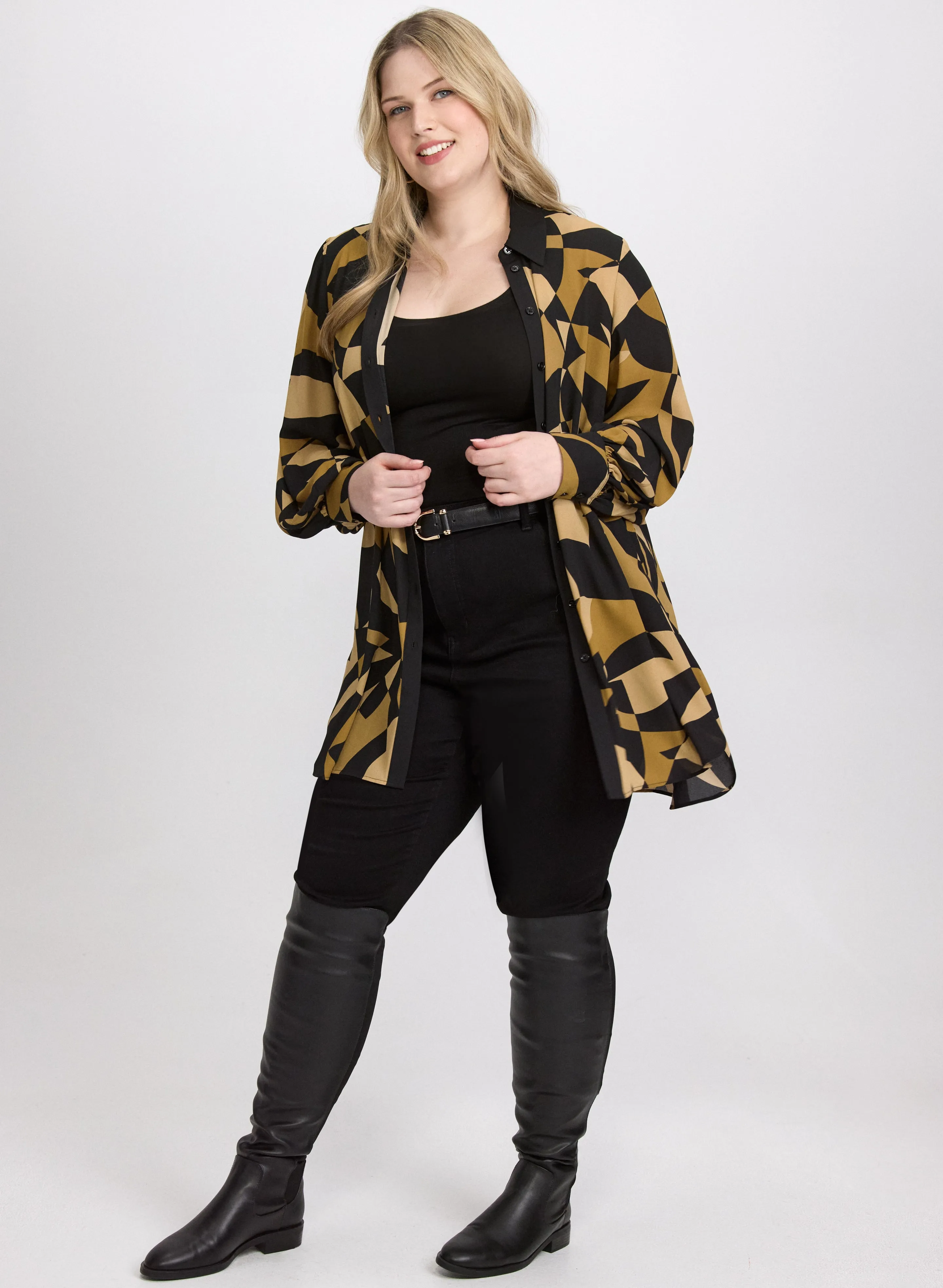 Geometric Button-Down Blouse sold by Laura product image thumbnail 3