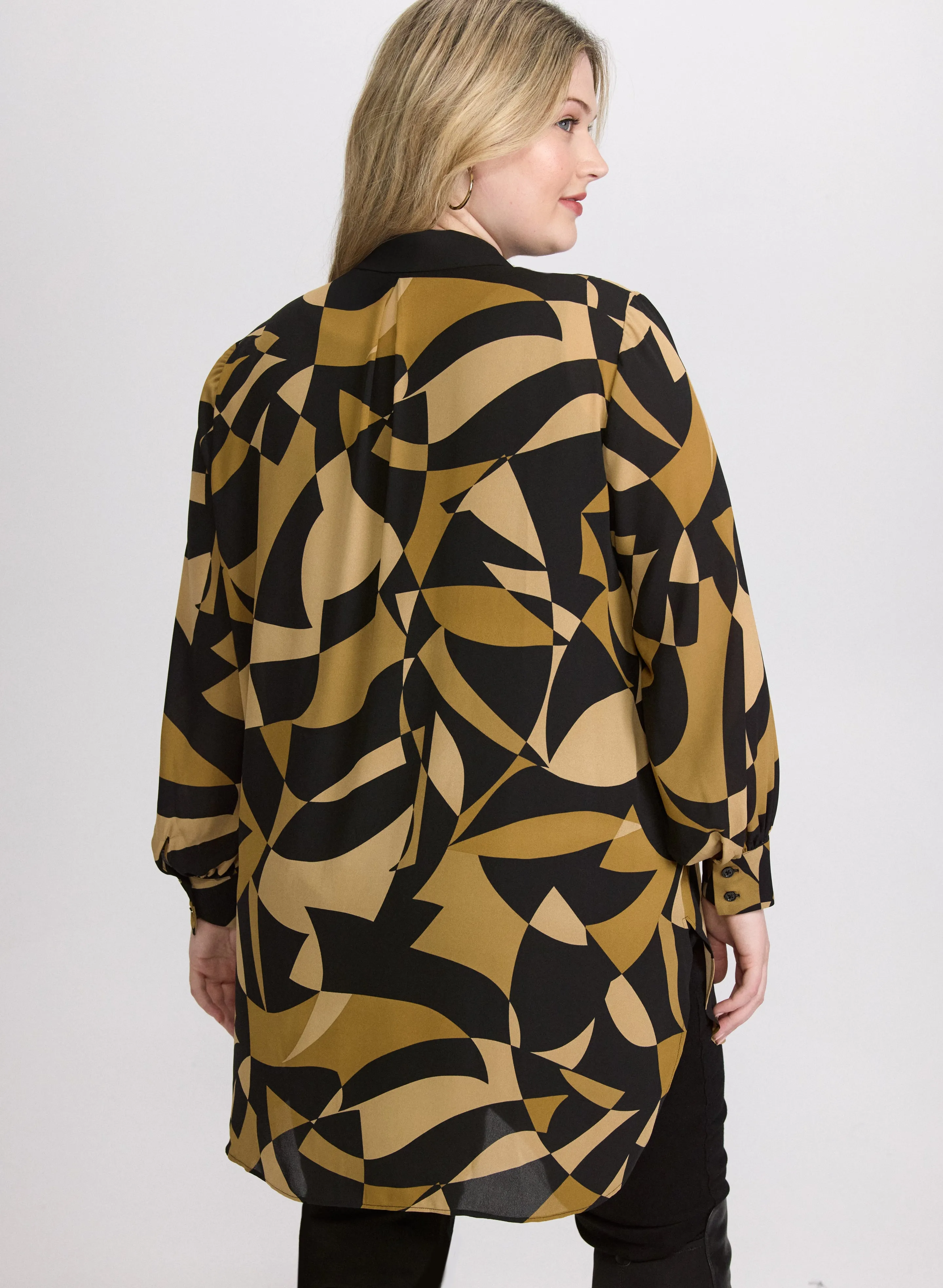 Geometric Button-Down Blouse sold by Laura product image thumbnail 2