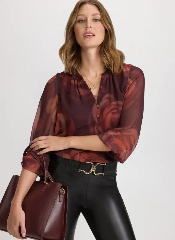 Rose Print Blouse sold by Laura