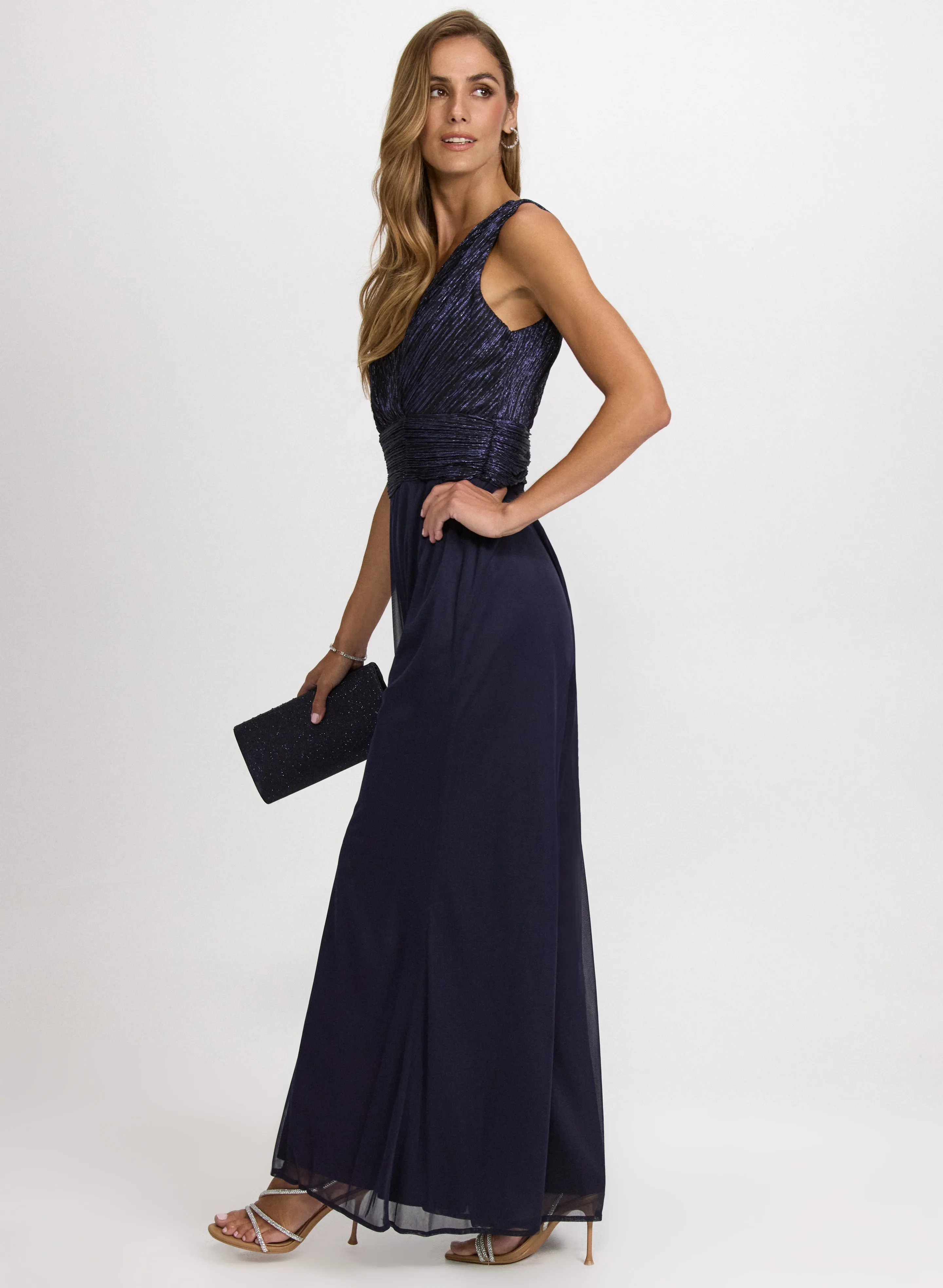 Metallic Wide-Leg Jumpsuit sold by Laura product image thumbnail 2