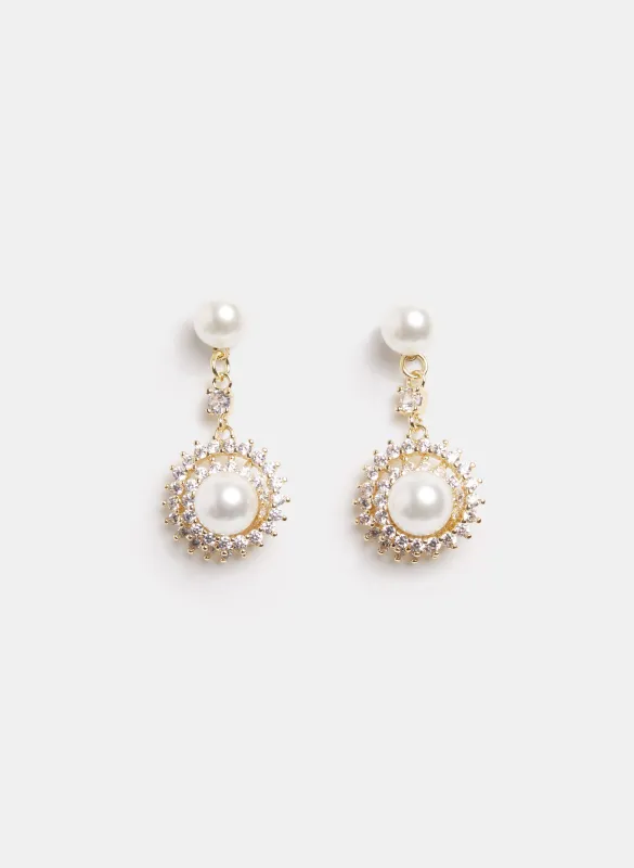 Pearl Drop Earrings sold by Laura
