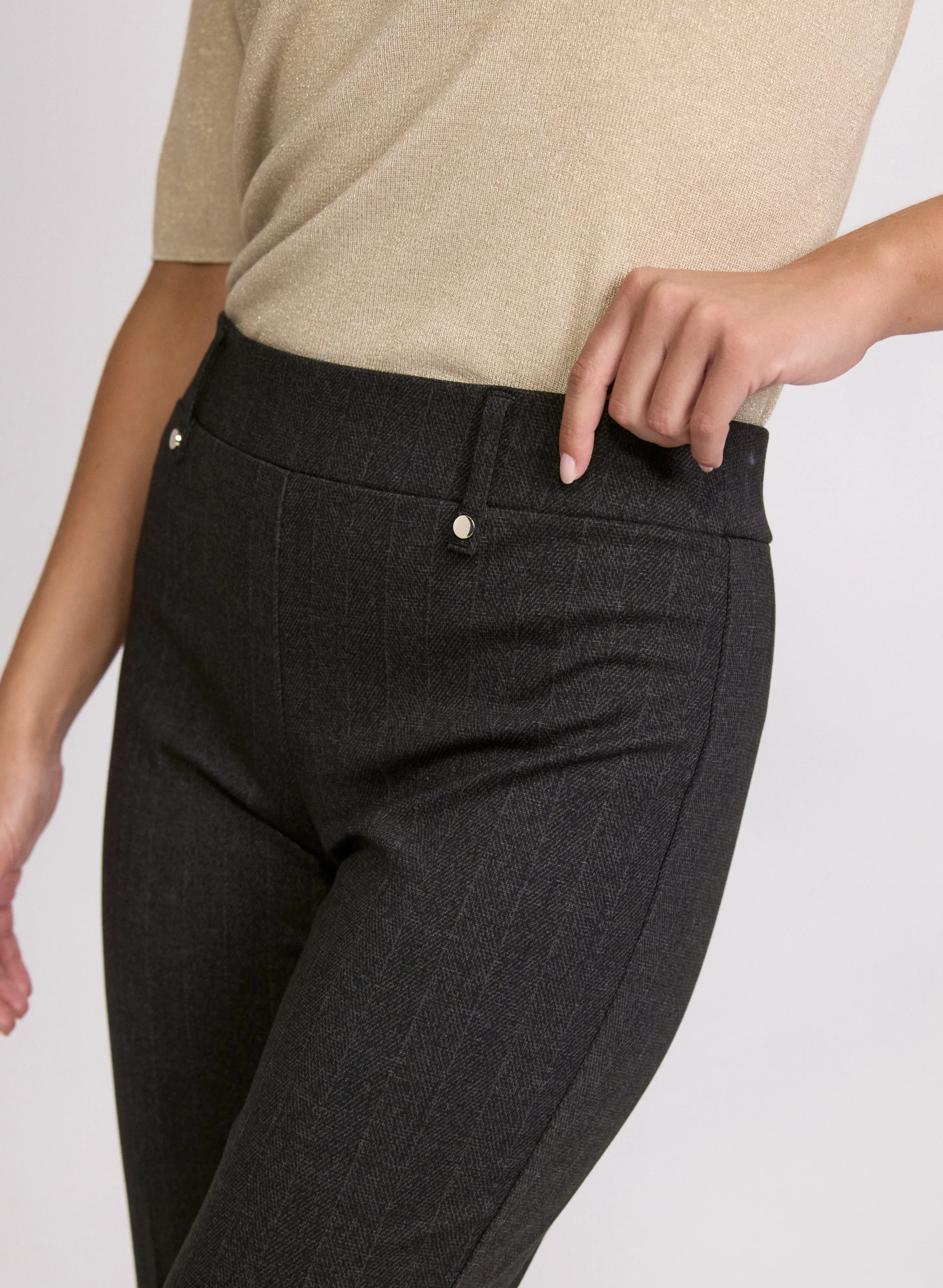 Sofia Tweed Print Slim-Leg Pants sold by Laura product image thumbnail 5