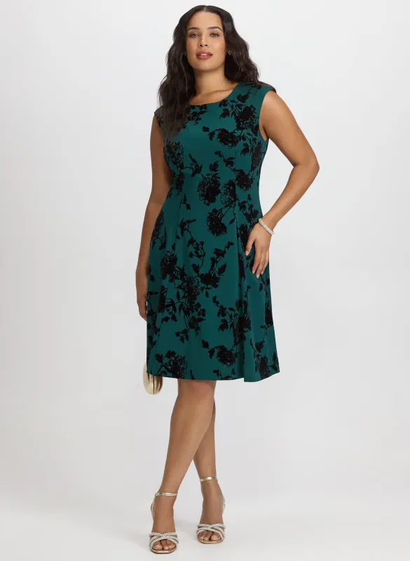 Floral Fit and Flare Dress sold by Laura