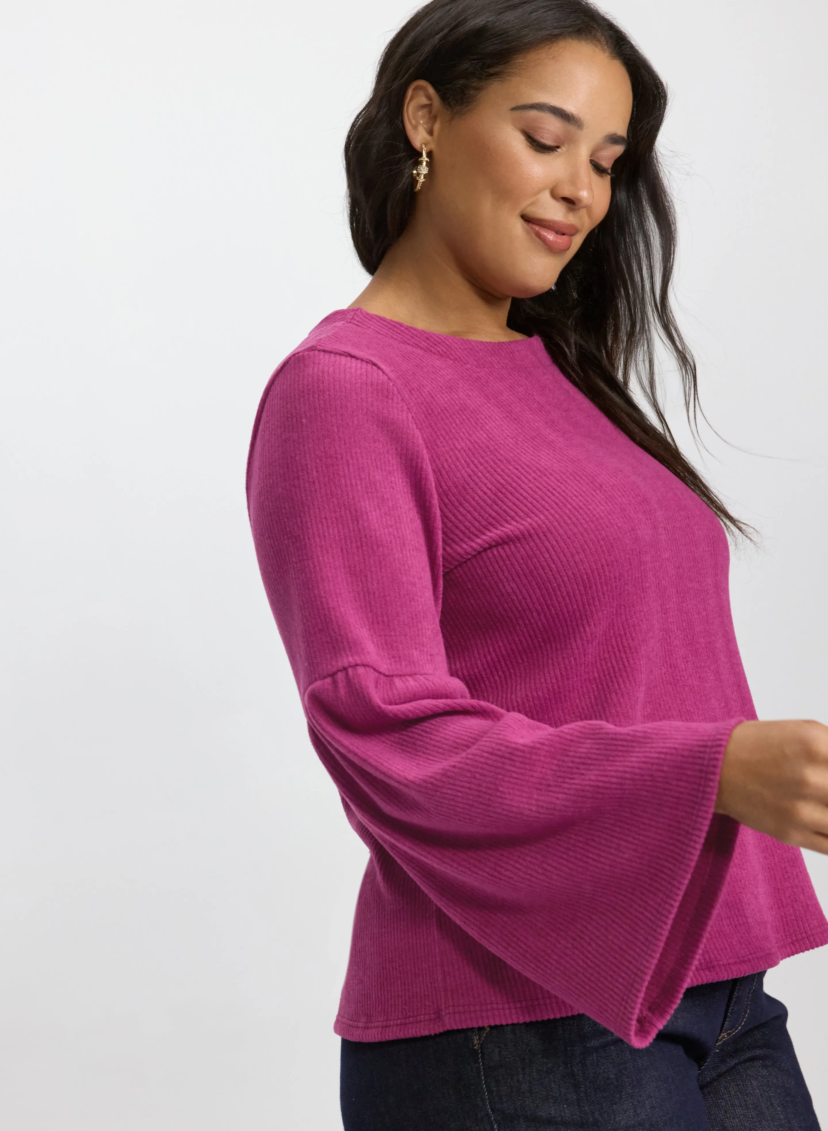 Ribbed Bell Sleeve Sweater sold by Laura product image thumbnail 2