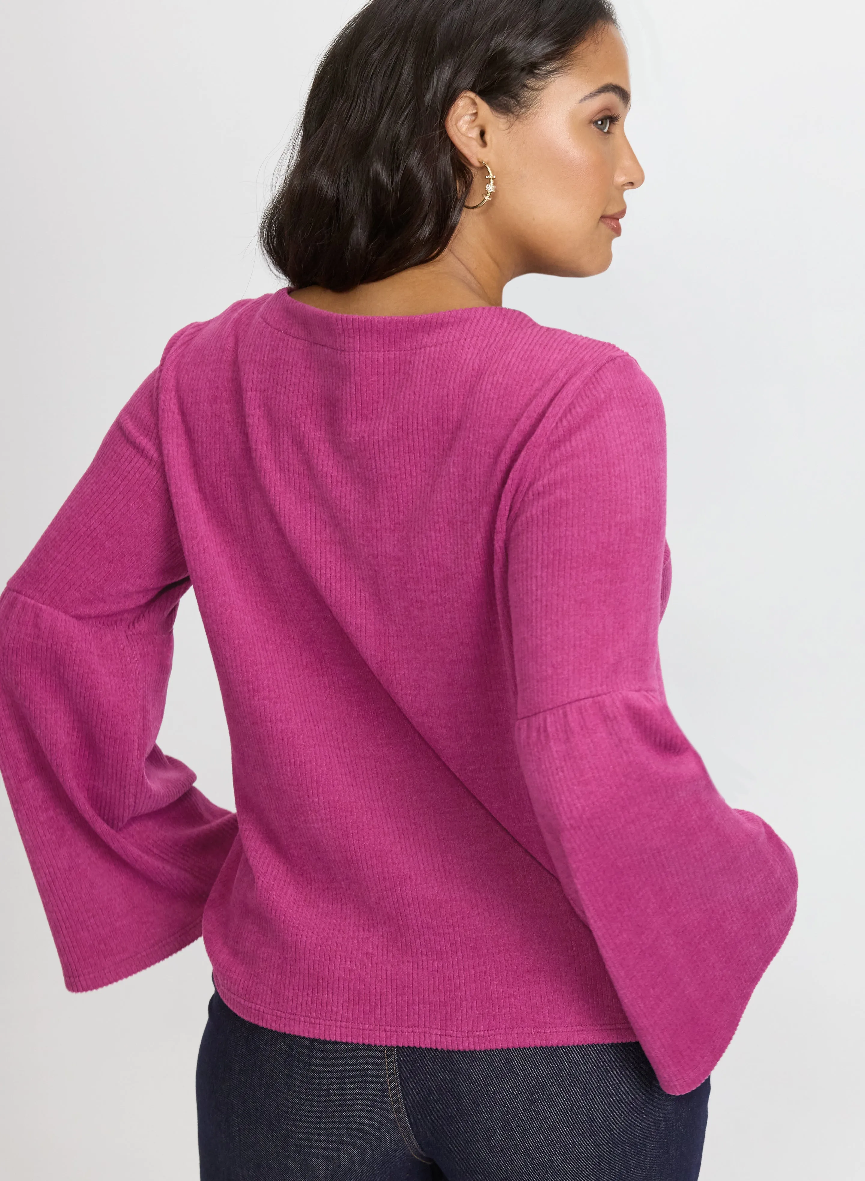 Ribbed Bell Sleeve Sweater sold by Laura product image thumbnail 4