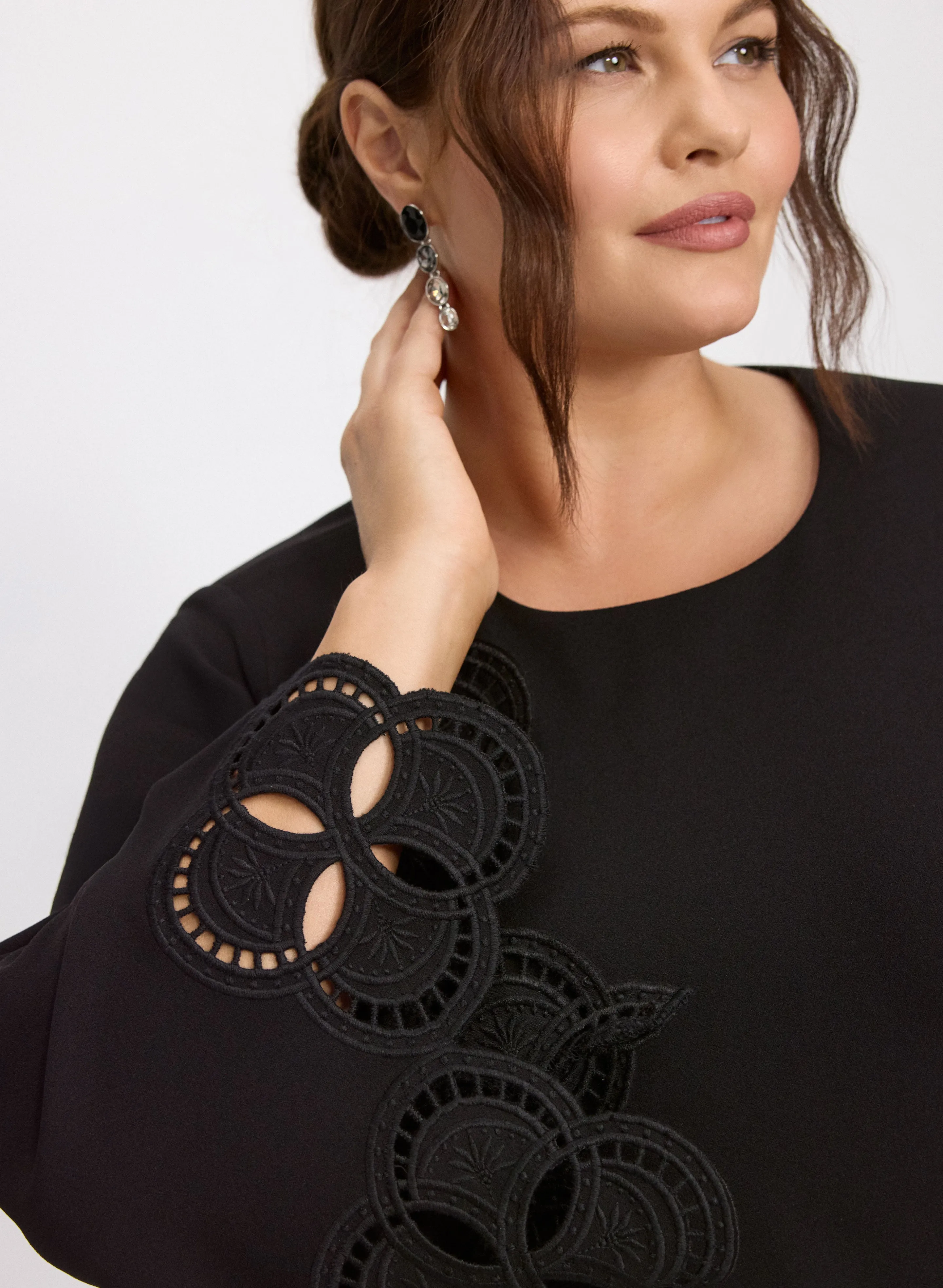 Embroidered Sleeve Dress sold by Laura product image thumbnail 3