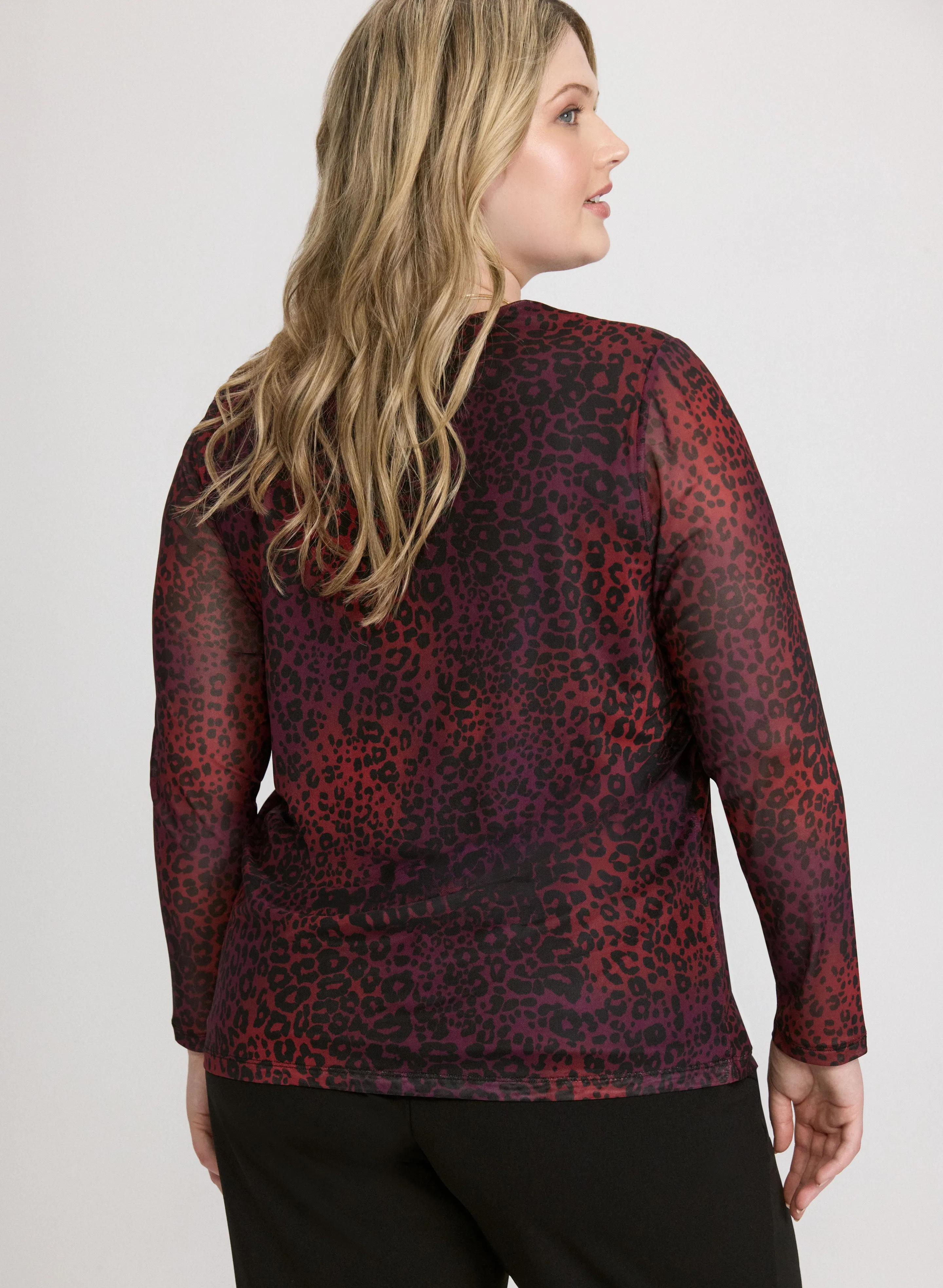 Leopard Print Mesh Top sold by Laura product image thumbnail 4