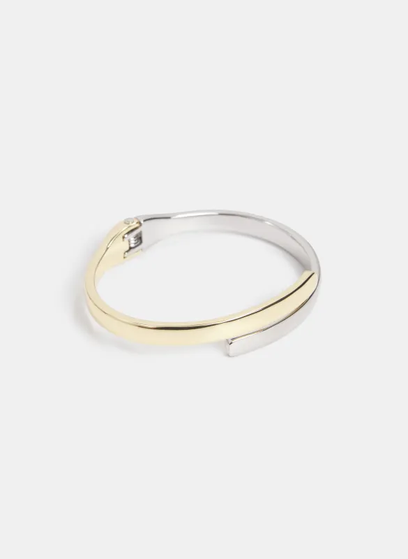 2-Tone Hinge Bracelet sold by Laura