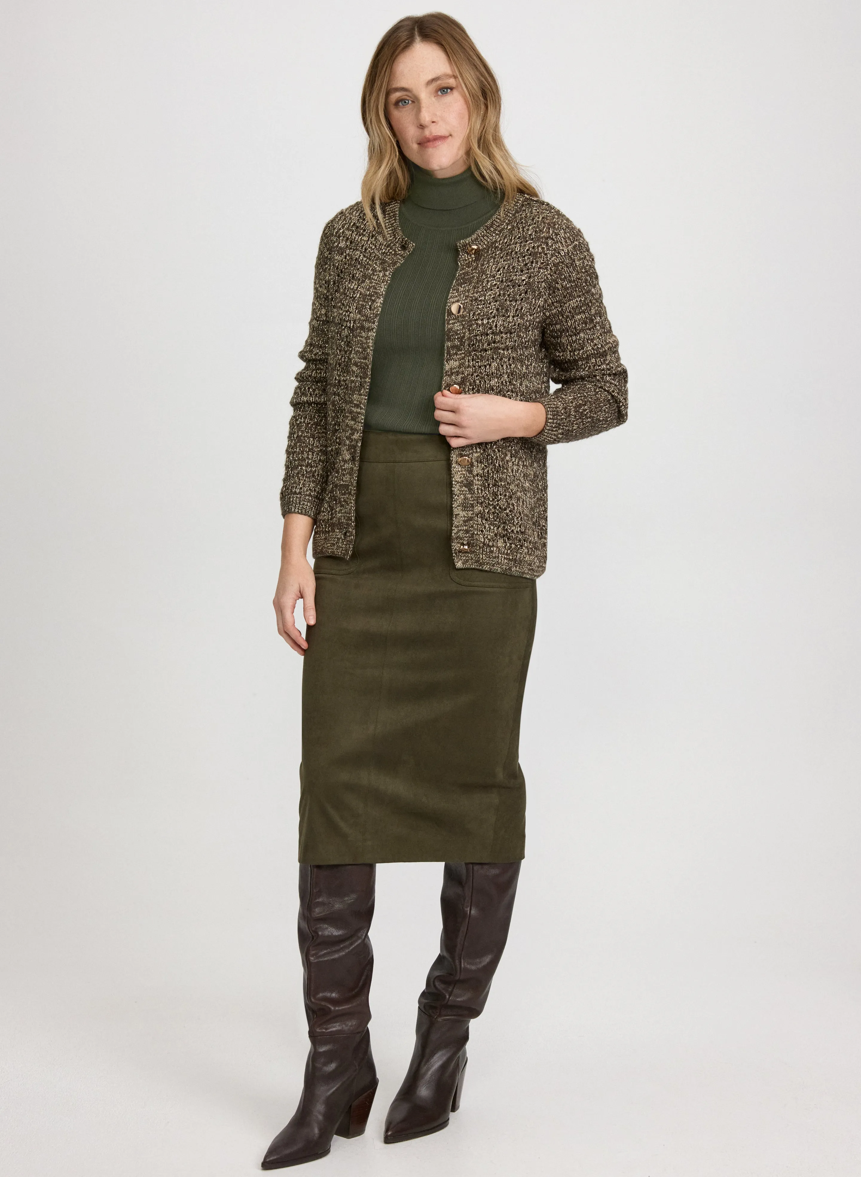 Vegan Suede Pencil Skirt sold by Laura product image thumbnail 3