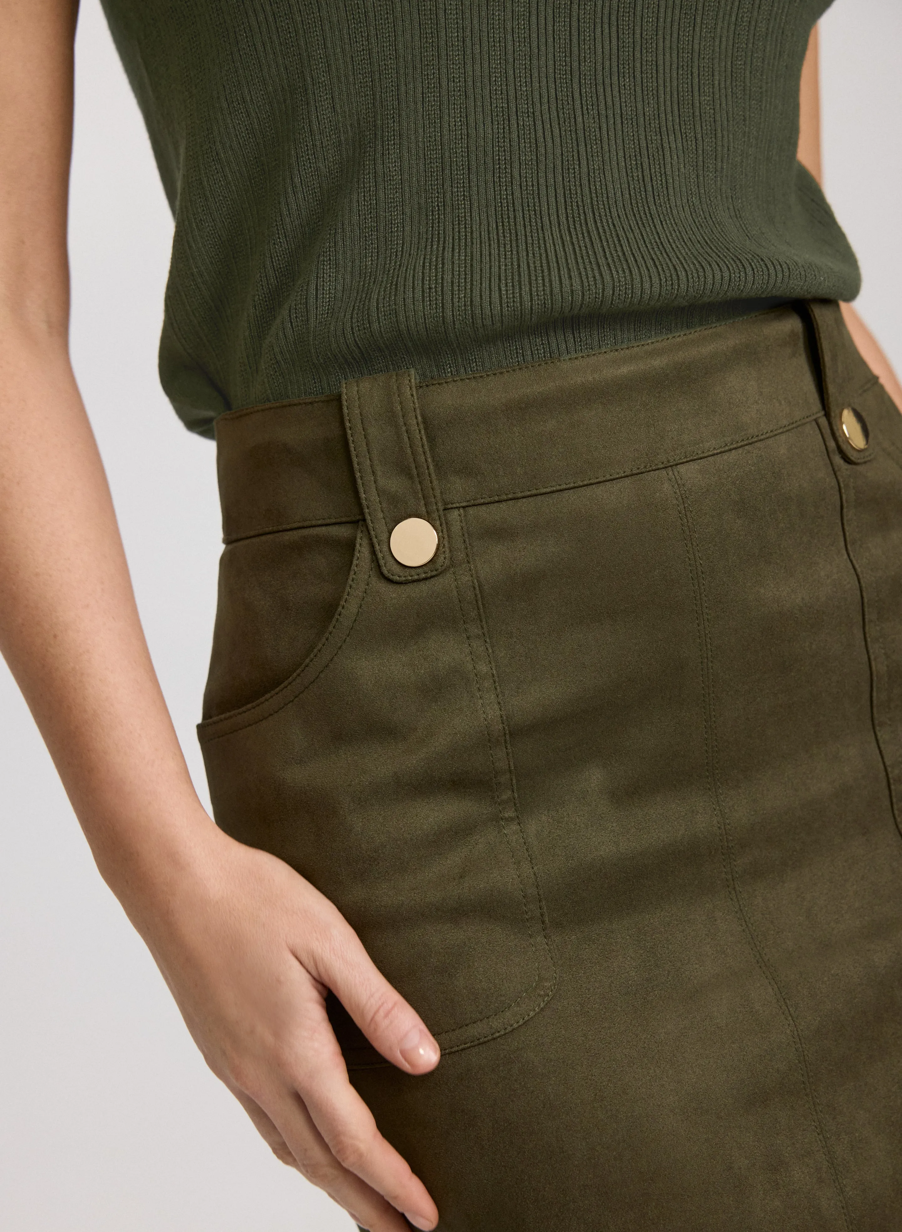 Vegan Suede Pencil Skirt sold by Laura product image thumbnail 4