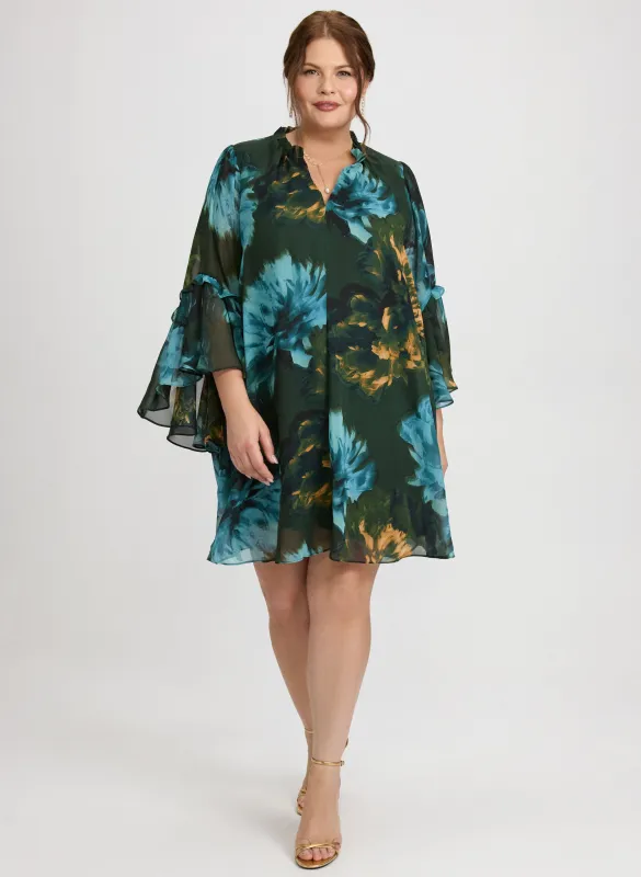 Floral Bell Sleeve Dress sold by Laura