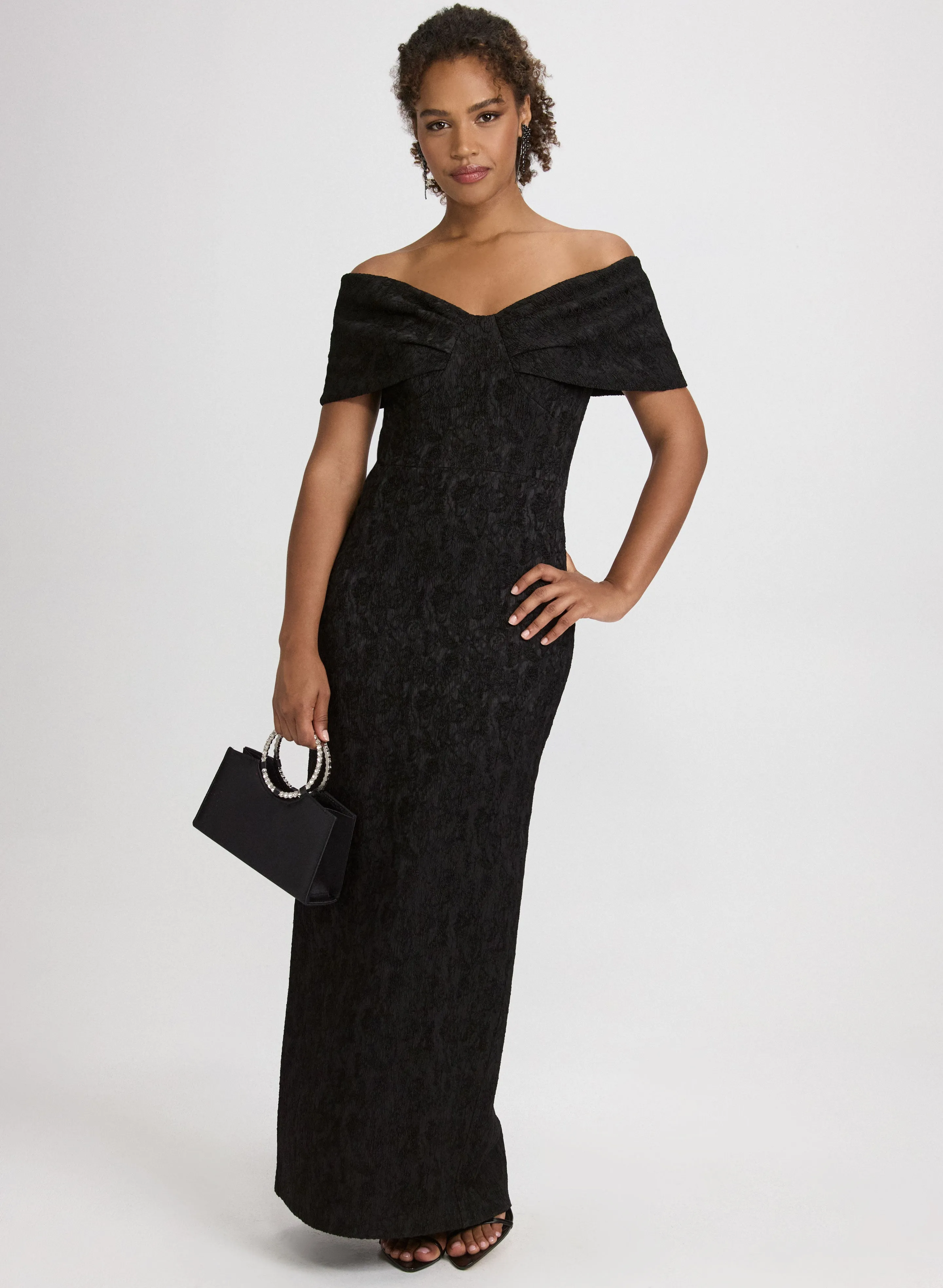 Off-The-Shoulder Textured Dress sold by Laura