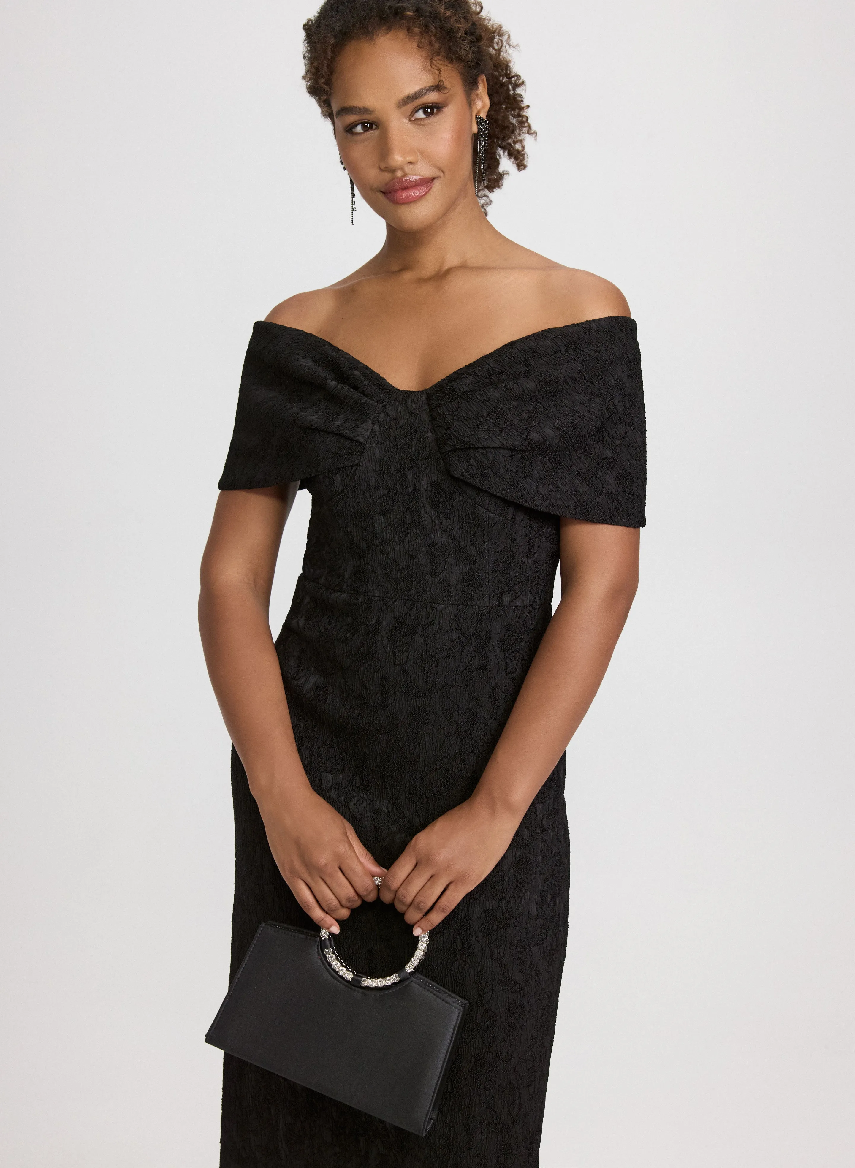 Off-The-Shoulder Textured Dress sold by Laura product image thumbnail 4