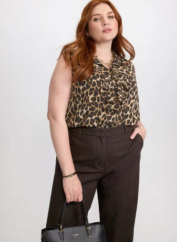 Sleeveless Leopard Print Blouse sold by Laura