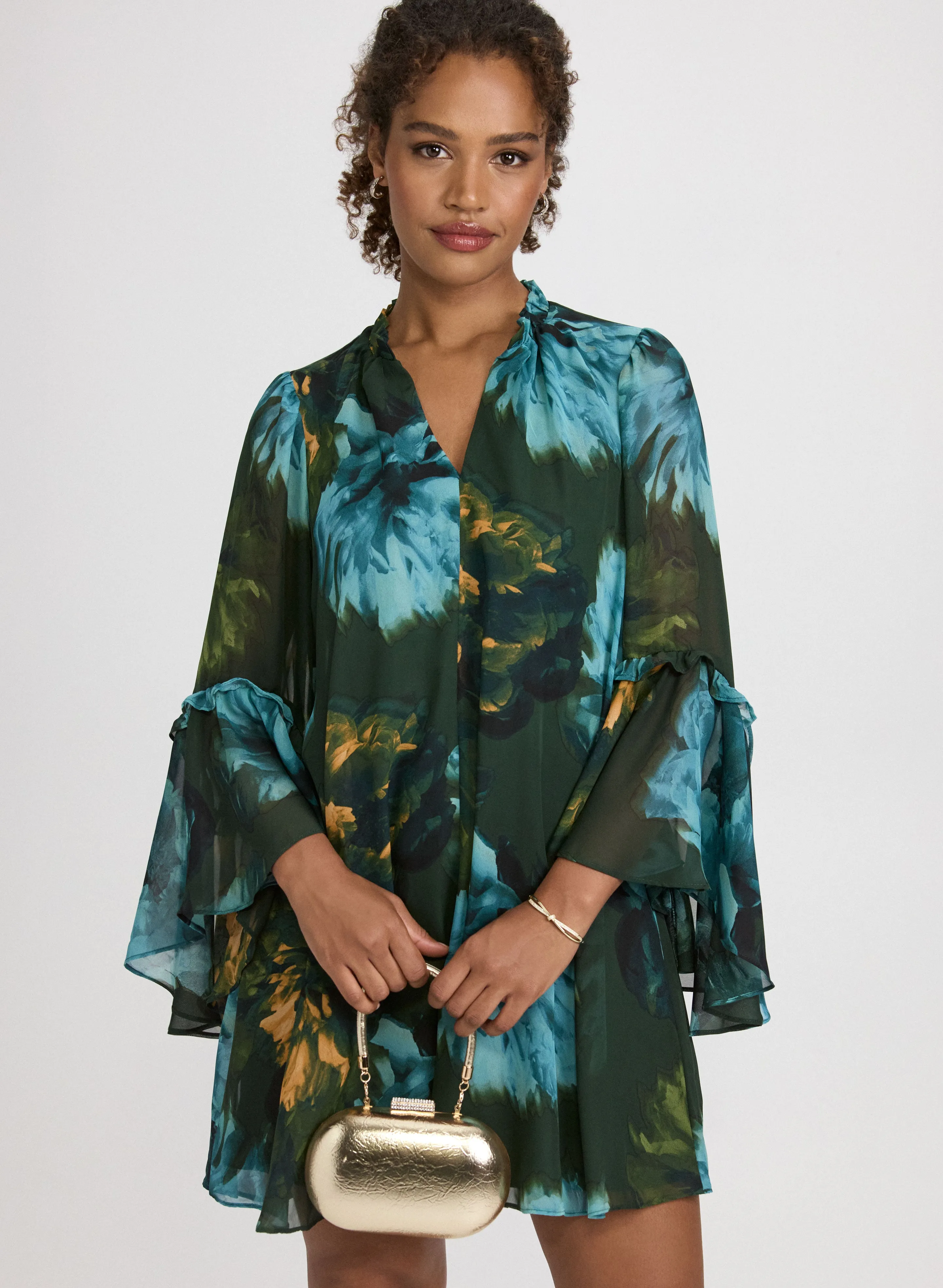 Floral Bell Sleeve Dress sold by Laura product image thumbnail 4