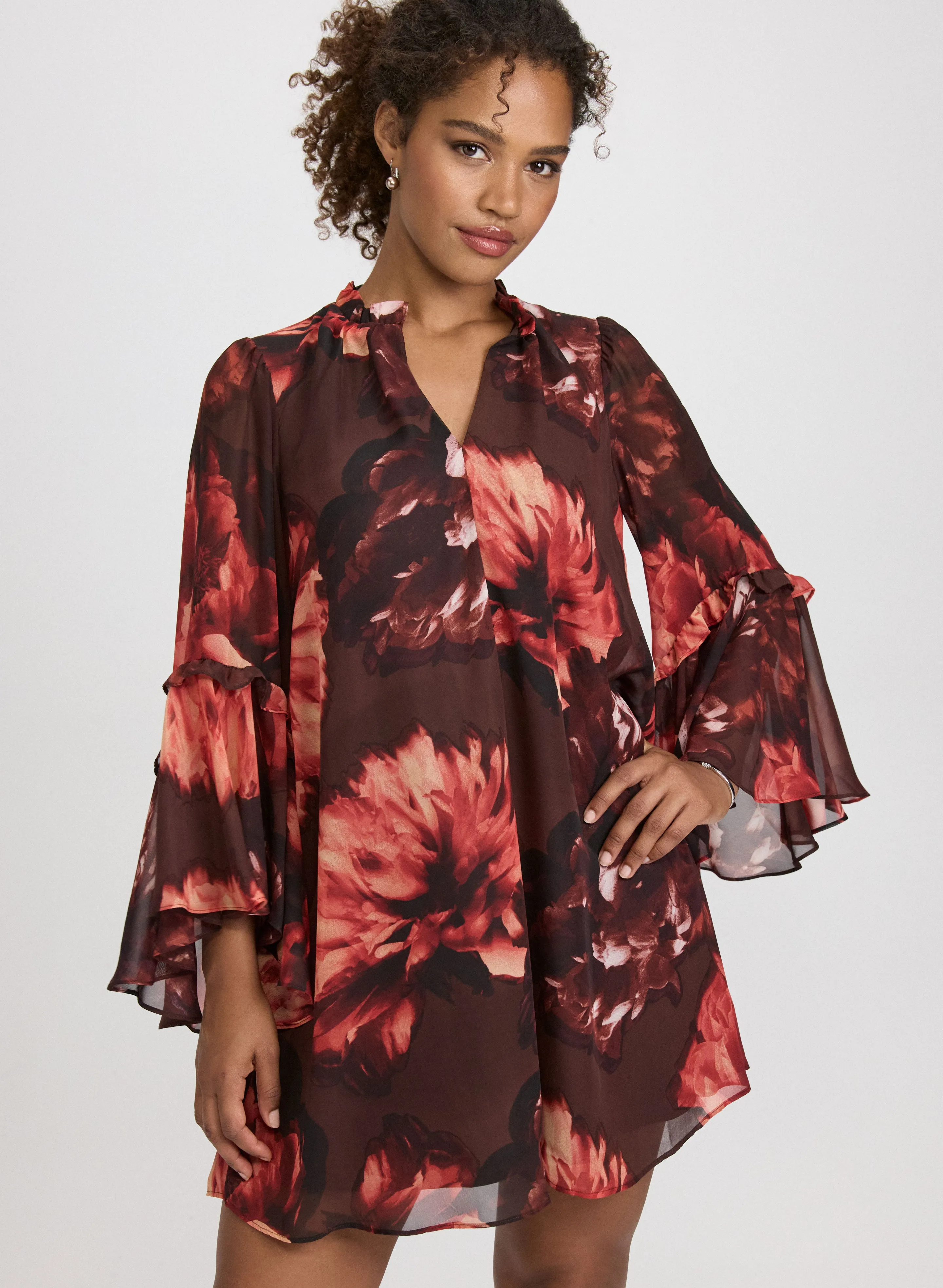 Floral Bell Sleeve Dress sold by Laura