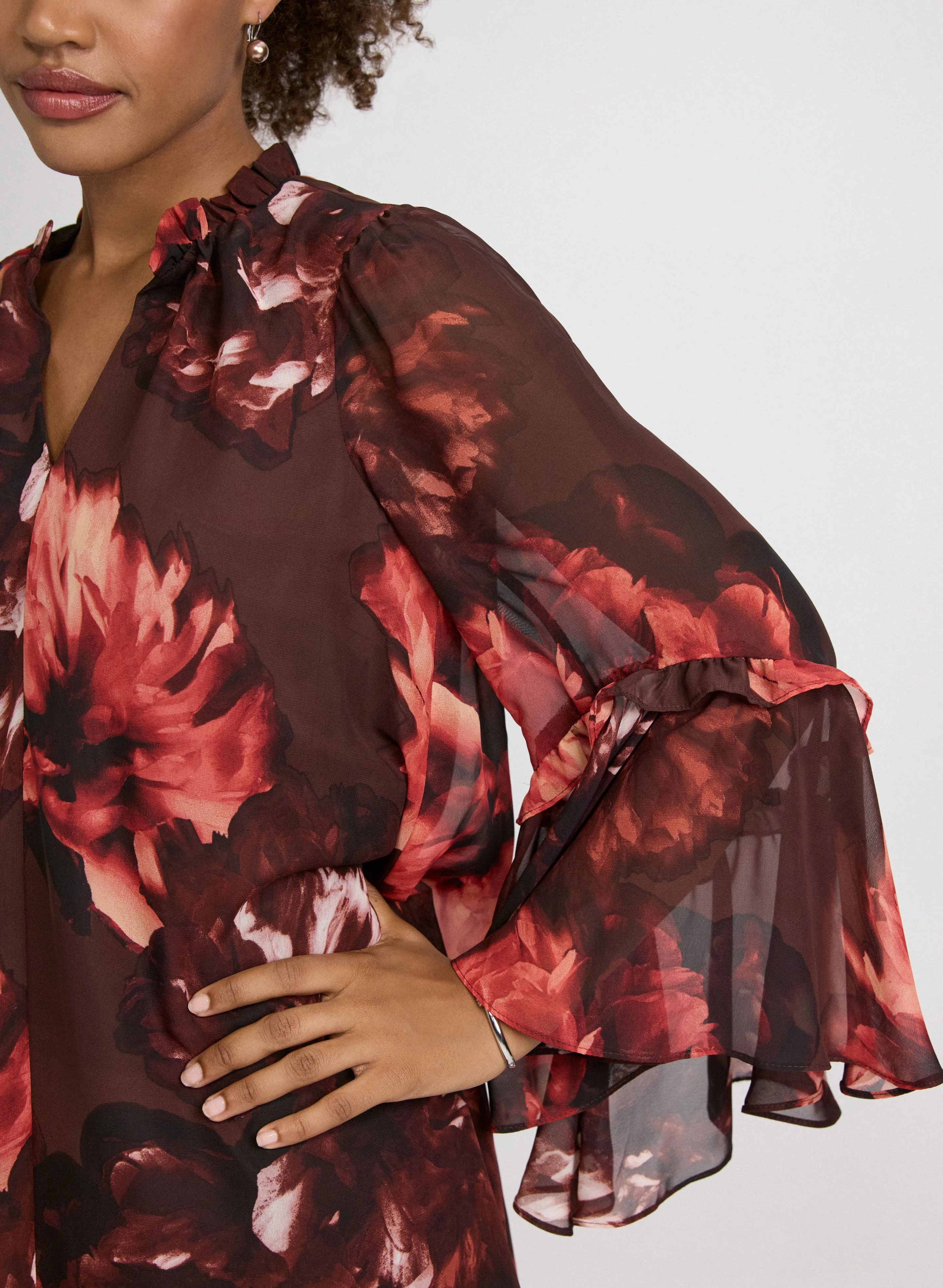 Floral Bell Sleeve Dress sold by Laura product image thumbnail 5